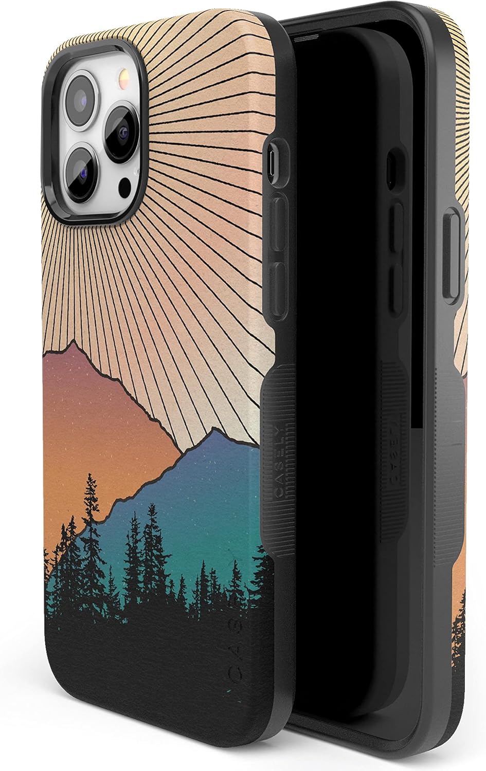 Casely iPhone 13 Pro Max Case | Golden Hour | Mountain Sunset | Bold Protective Design | Compatible with MagSafe