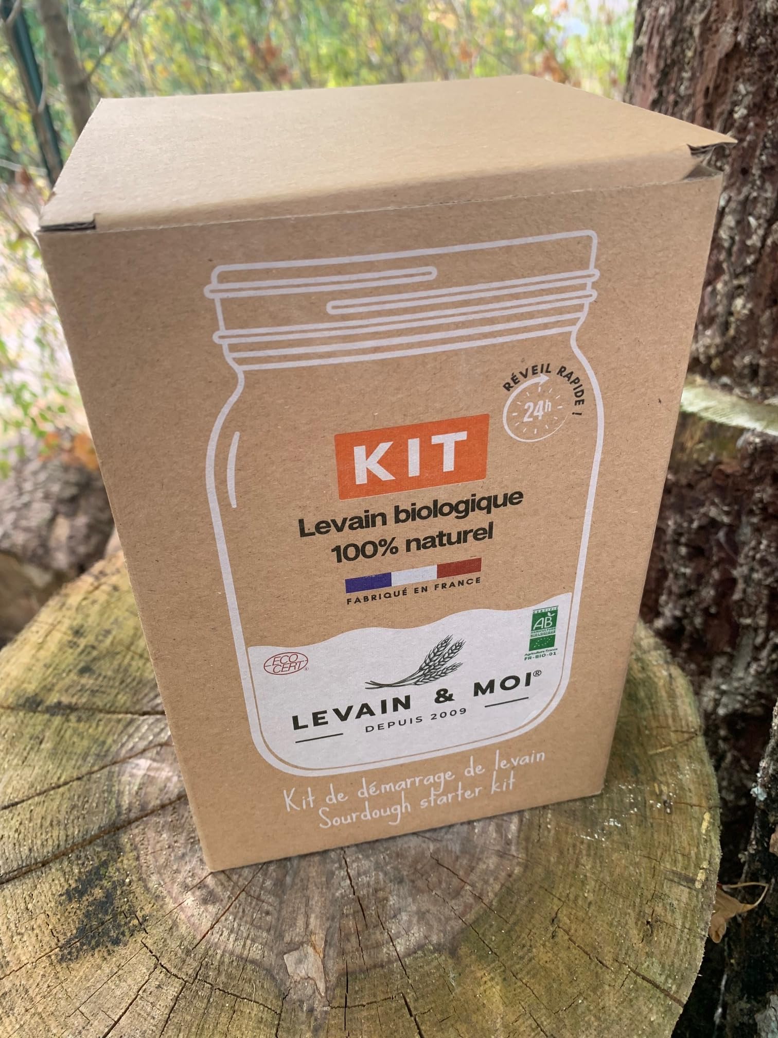 Box Kit LEVAIN avec Souche LEVAIN BIO Millésime 2009 – Sourdough Starter Kit – Réveil 24h