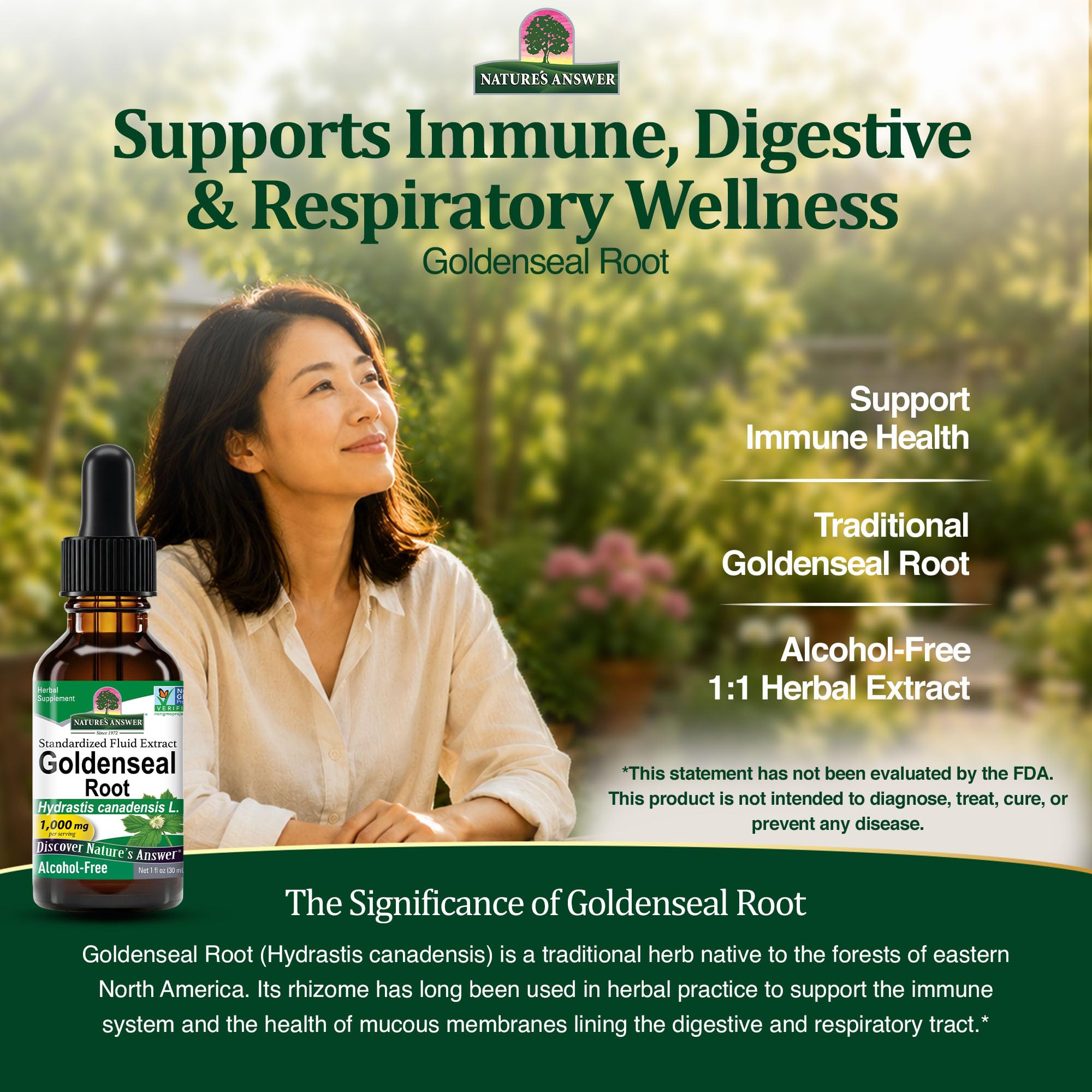 Nature's Answer Goldenseal Root | Herbal Supplement | Supports A Healthy Immune System | Gluten-Free & Alcohol-Free 1oz — Amazon image 5