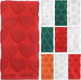 9 Pcs Seasonal Hand Towels Set Holiday Jacquard Bath Towels 29.5 x 13.8 ...
