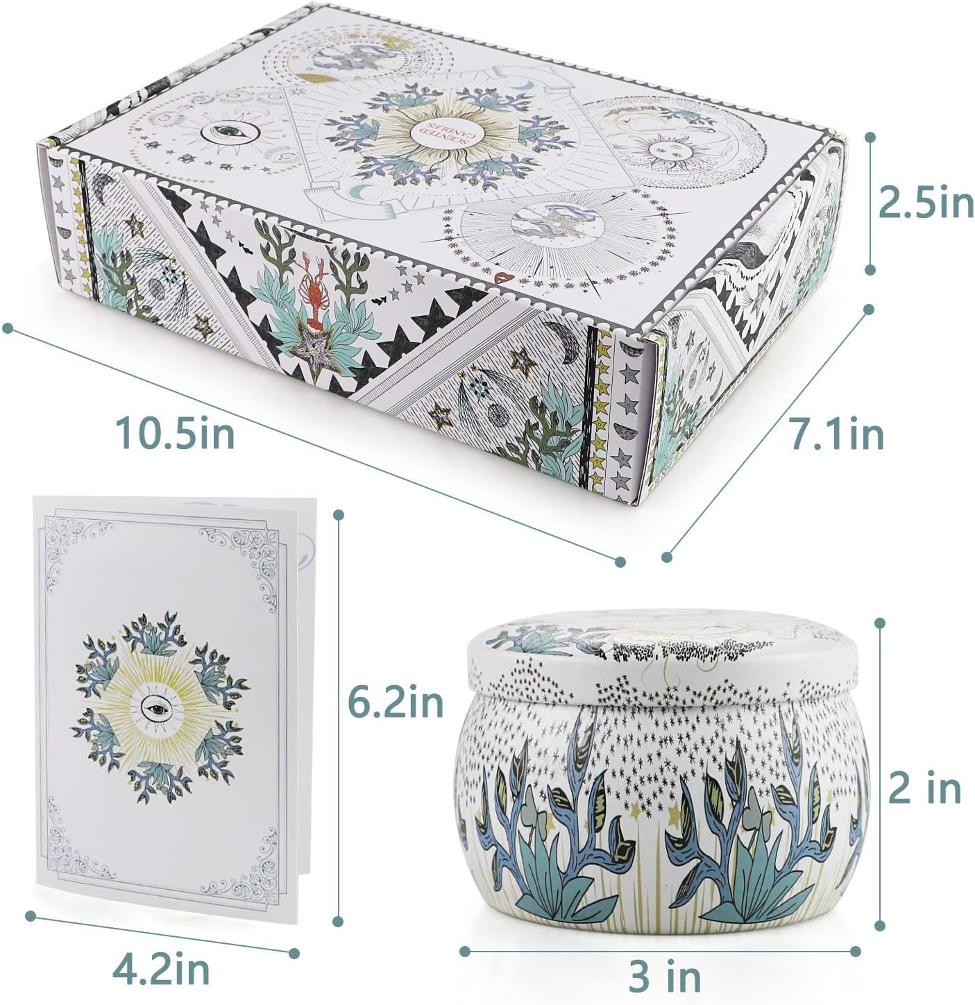 Scented Candles Gifts for Women, Aromatherapy Candles Gifts Set, Natural Soy Wax Candle for Home, Stress Relief, Gifts for Women Friends Birthday Teacher Sister Mom, 6 Pack : Health & Household