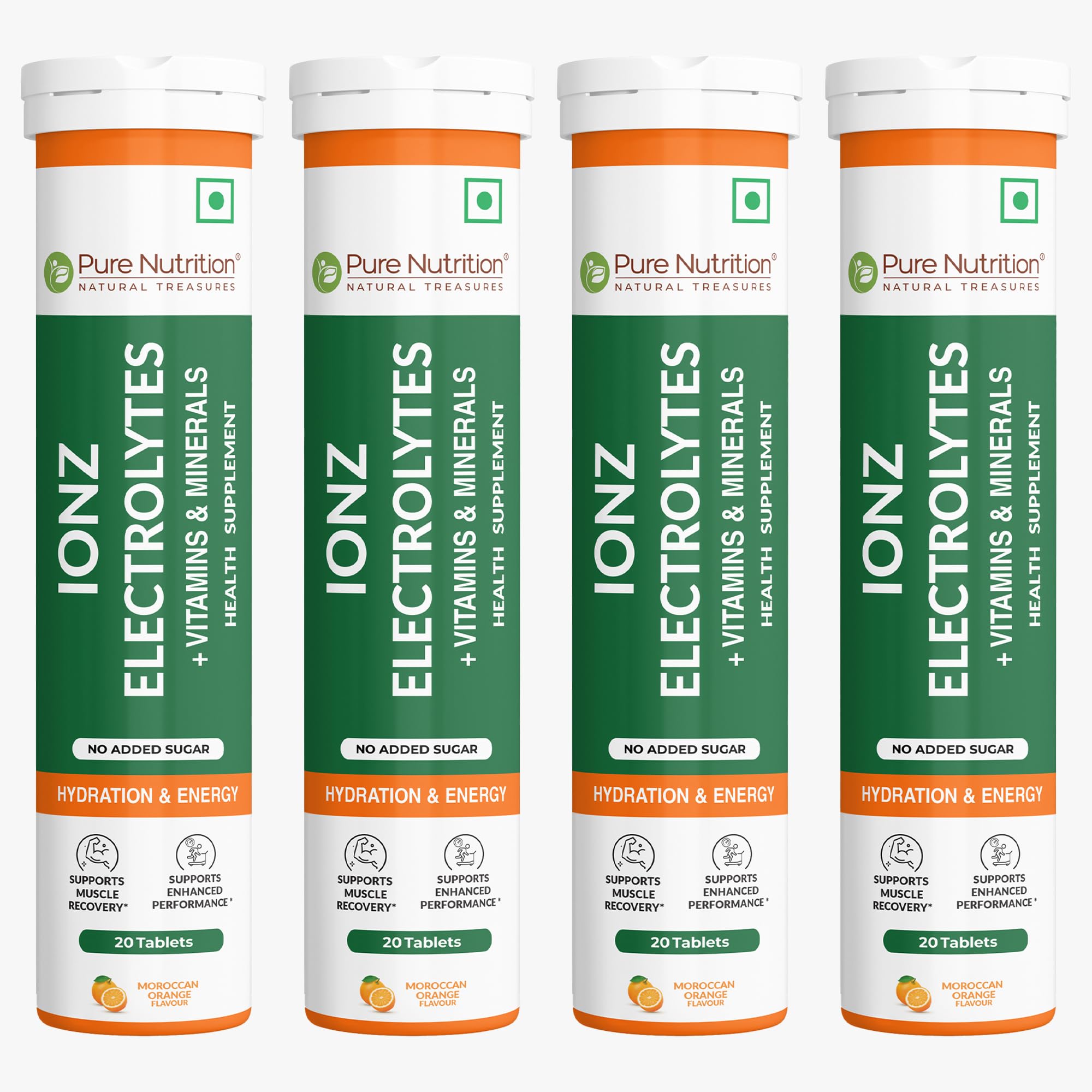 Pure Nutrition Ionz Electrolytes – Zero Sugar Added | 80 Effervescent Tabs (20x4) – Moroccan Orange Flavour | For Instant Hydration, Energy, Performance & Recovery-image-47