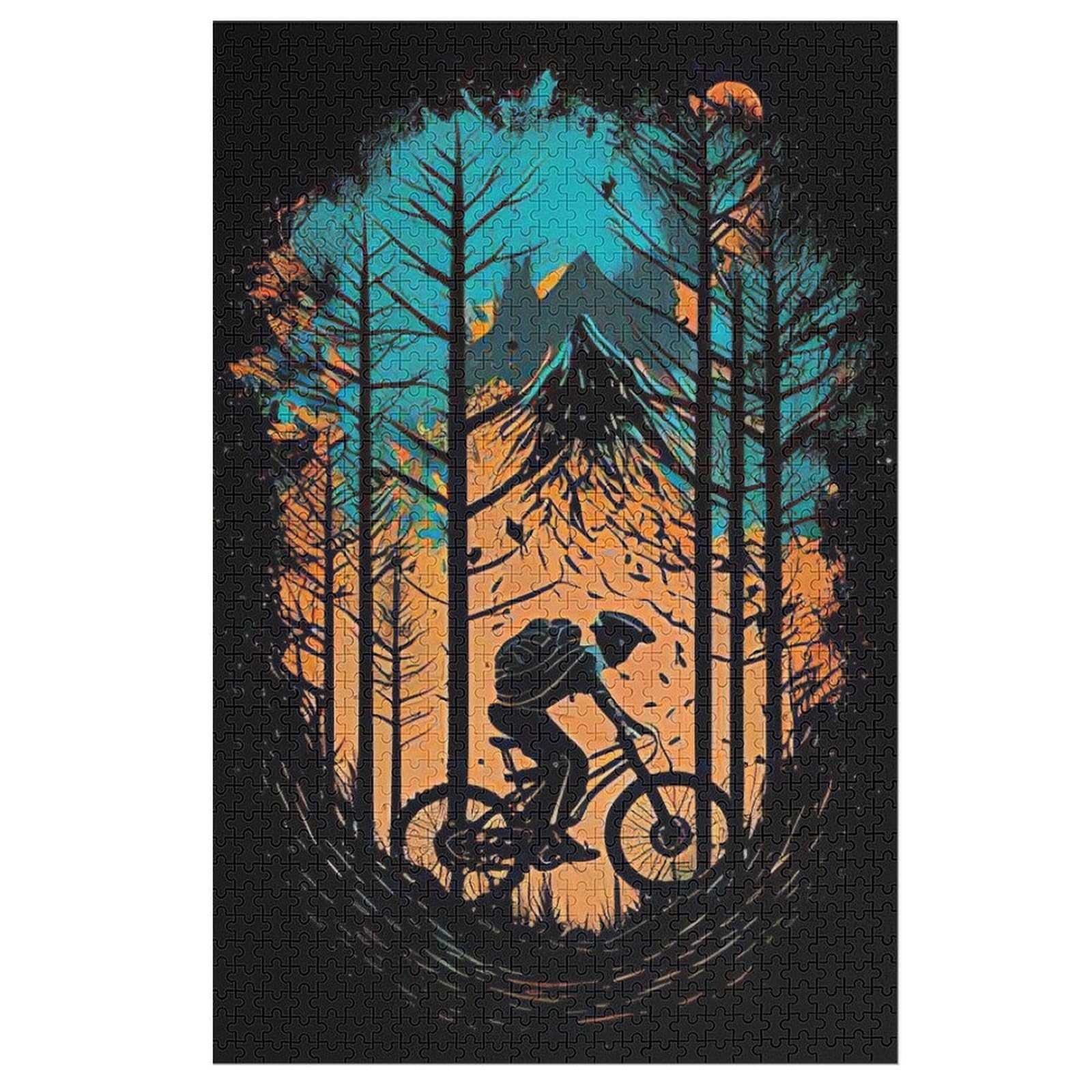 Puzzle De Ciclismo De Montaña Extremo De 1000 Piezas – Imagen De Deporte Extremo, Tamaño 67.5x67.5 Cm, Cartón Reciclado De Alta Calidad, Regalo Para Adultos Y Familias