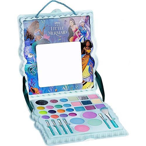 Disney's The Little Mermaid Eye Beauty - Estuche suave para maquillaje para niñas a partir de 3 años, perfecto para fiestas, fiestas de pijamas y