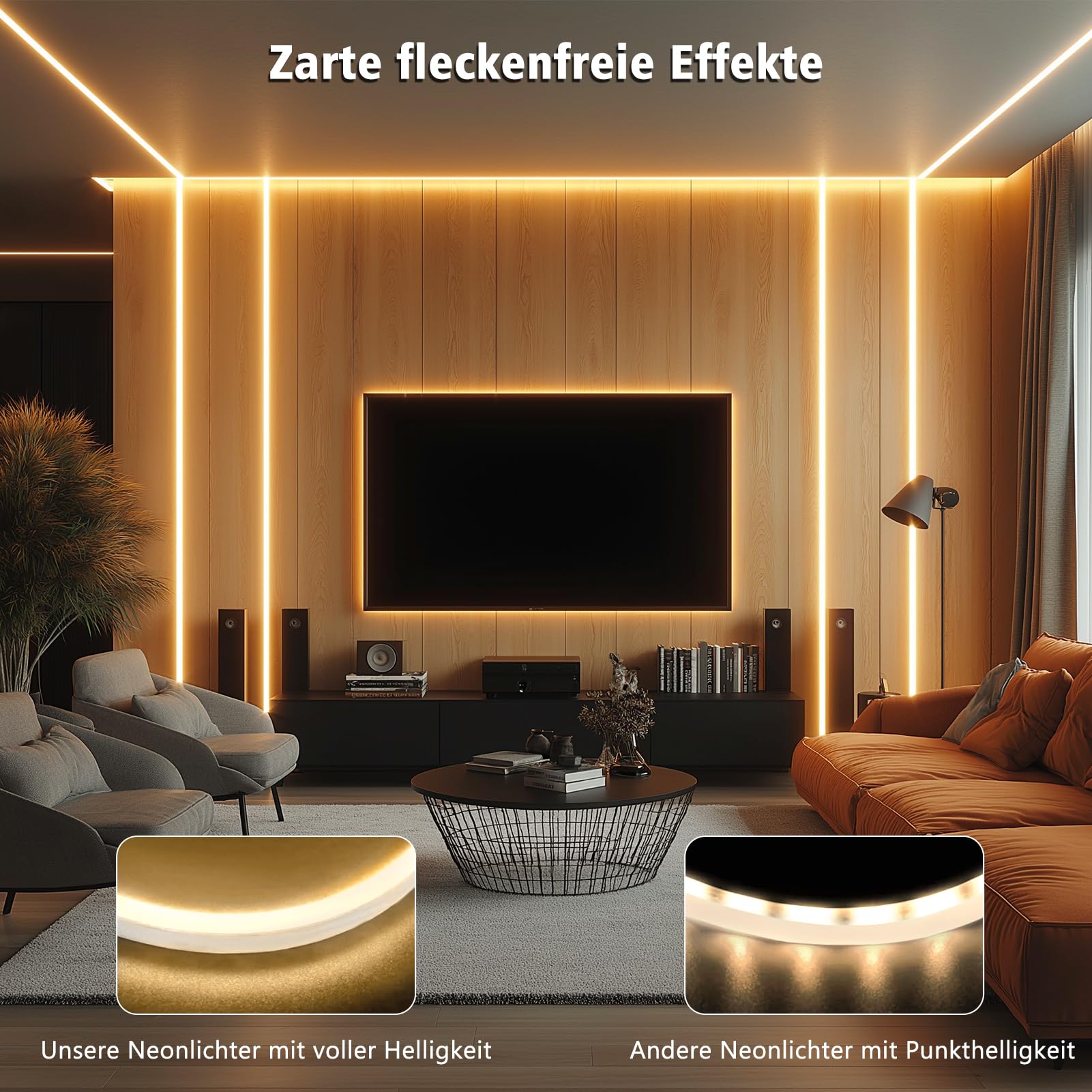 CCILAND 20M Neon LED Streifen, Neon Seillichter 24V Dimmbar | Timer, Dimmbar, IP67 Wasserdicht, Silikon Flexibel, 24V, DIY-freundlich, für Heim Küche Innen Außen Dekoration