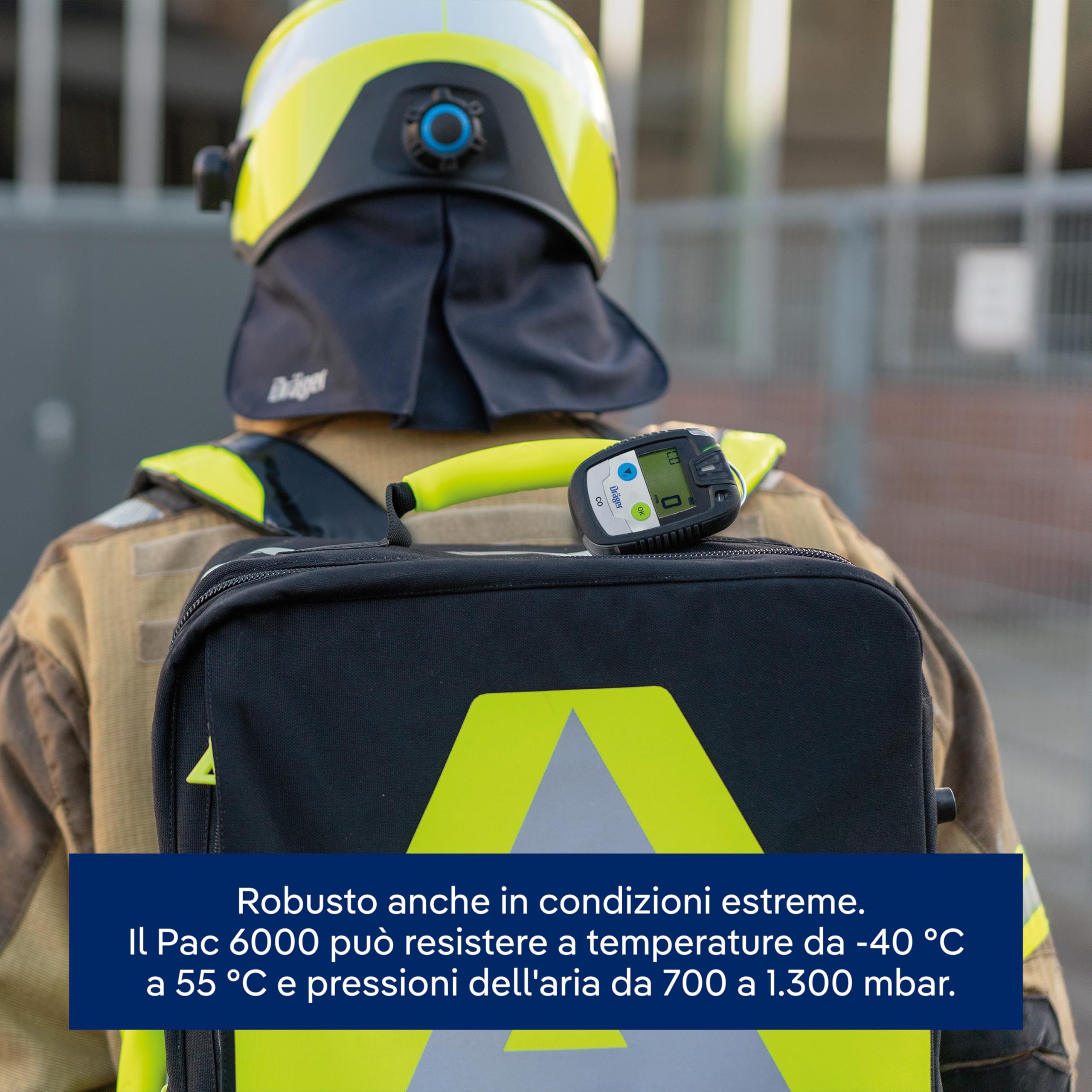 Dräger Pac® 6000 CO | Dispositivo professionale portatile per la rilevazione di monossido di carbonio| Rilevatore monogas con allarme, sensore e batteria di lunga durata