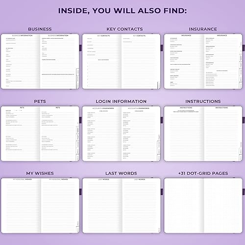 Vista 131 de Clever Fox Planificador de fin de vida - Organizador de arreglos finales para beneficiarios, preparación de testamentos, últimos deseos y Verde