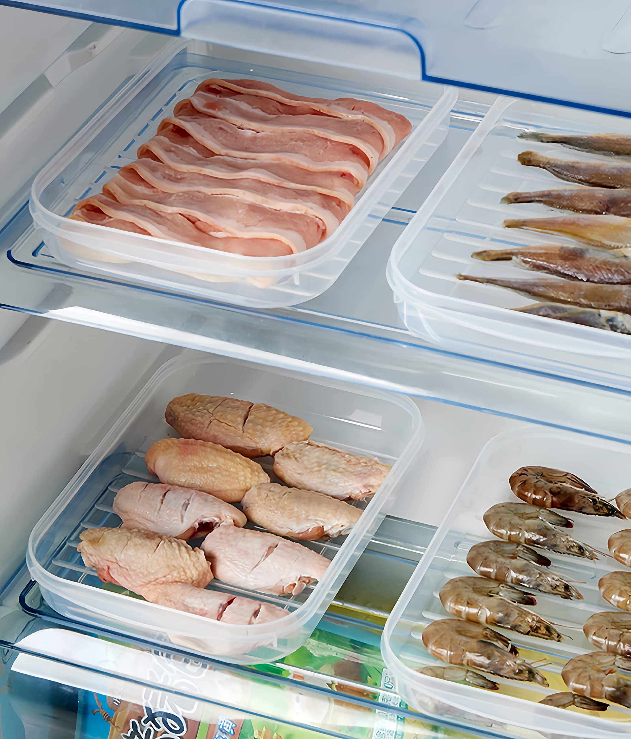 Contenitore Salumi 3 Strati Ermetico Per Frigorifero - Porta Pancetta Con Clip, Conserva Affettati Freschi