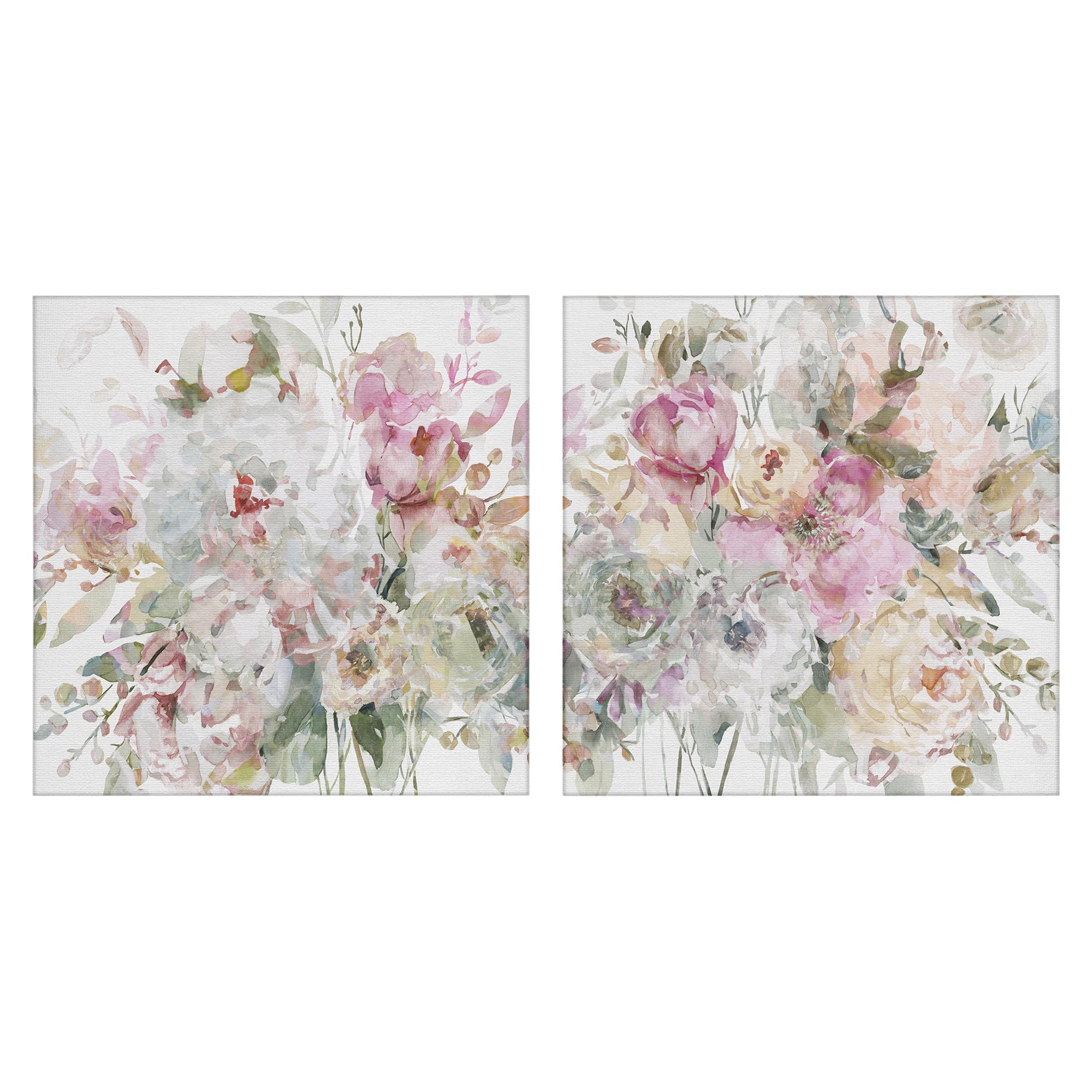 Stupell Industries Romantic Blush Floral Bouquet 'Romantic Blush Botanicals'| 2Pc Canvas Art Set 2