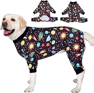 LovinPet Pitbull Jammies, Big Dogs Onesies, Big Dog Pajamas, Post Surgery, Wound Care, Lightweight