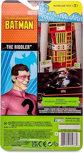 Miniatura 10 de McFarlane Toys - Figura de acción de DC Retro The Riddler (The New Adventures of Batman) de 6 pulgadas