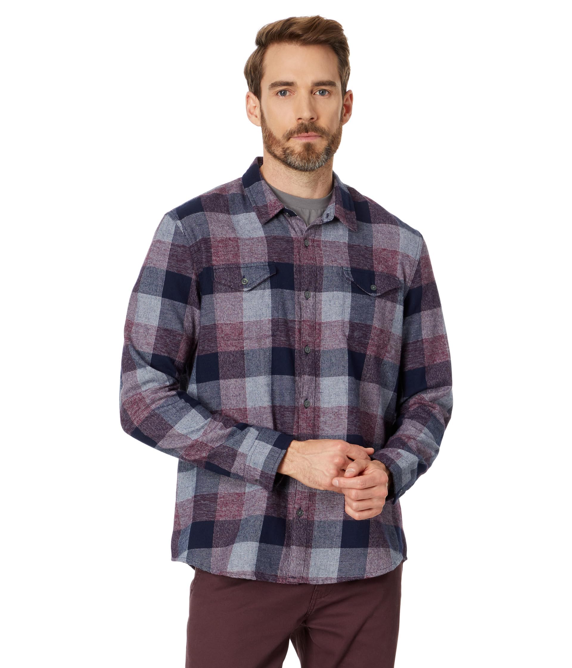 John Varvatos Men's Ink Blue Dale Shirt, Large