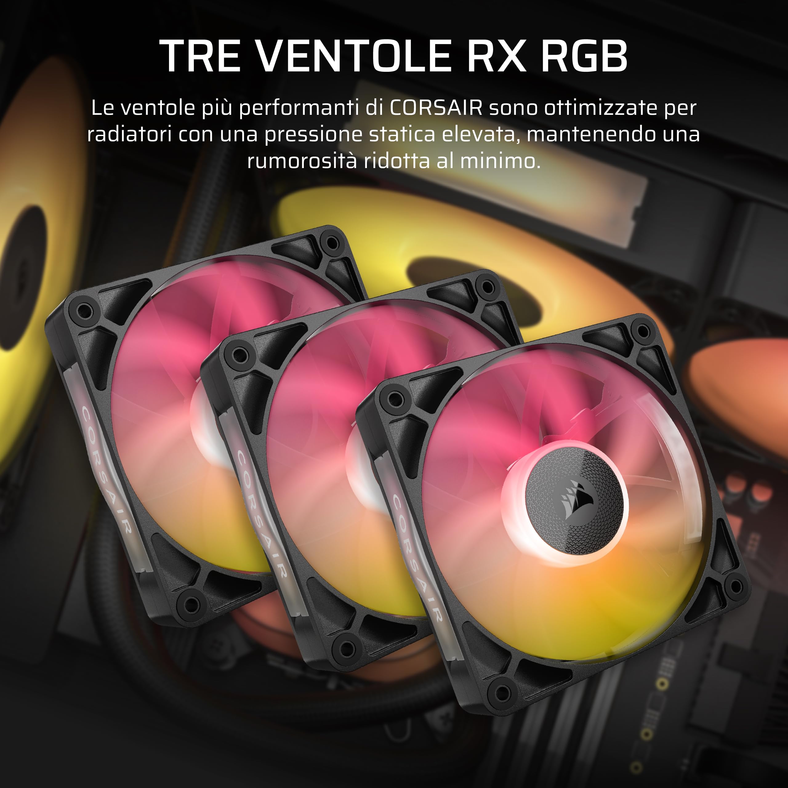 CORSAIR iCUE LINK TITAN 360 RX LCD Raffreddatore CPU a Liquido – Motore di Raffreddamento FlowDrive – Intel LGA 1851/1700, AMD AM5/AM4 – 3x RX120 Ventole RGB – iCUE LINK System Hub Incluso – Nero