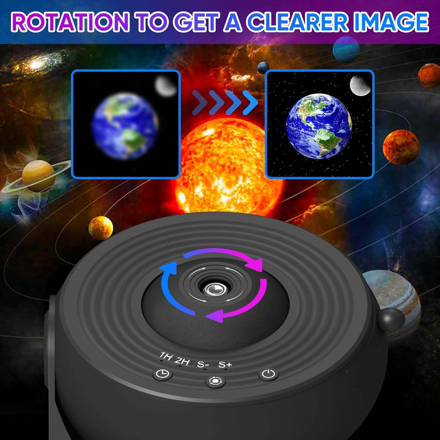 Galaxy Projector, 13 in 1 HD Planetarium Galaxy Star Projector for Bedroom, 360° Rotating Star Projector Galaxy Light with Adjustable Knob and Timer for Kids, Ceiling, Gifts, Room Decoration