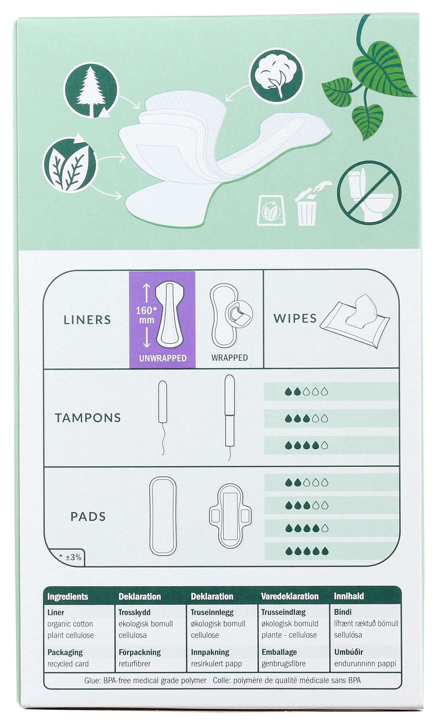 Natracare, Panty Liners Tanga NATL, 30 Count