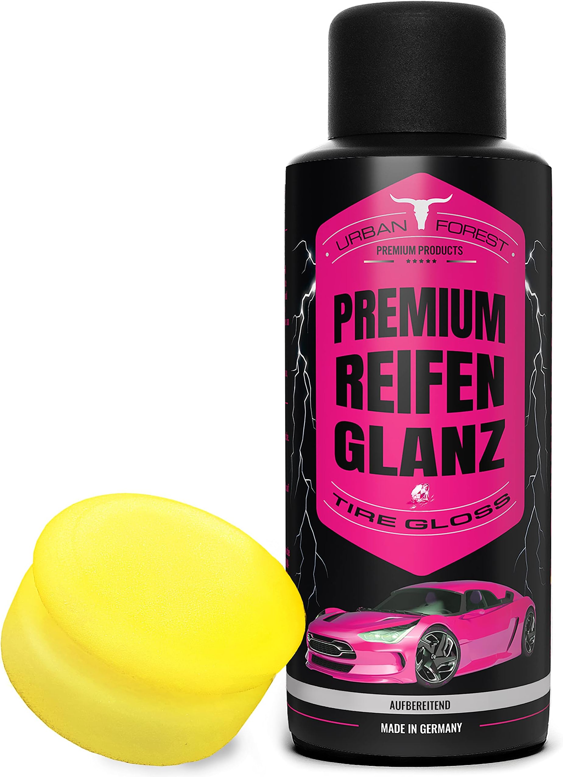 2x 250ml Autoreifenverband & Applikator Glanz Gummi Super Nass Look