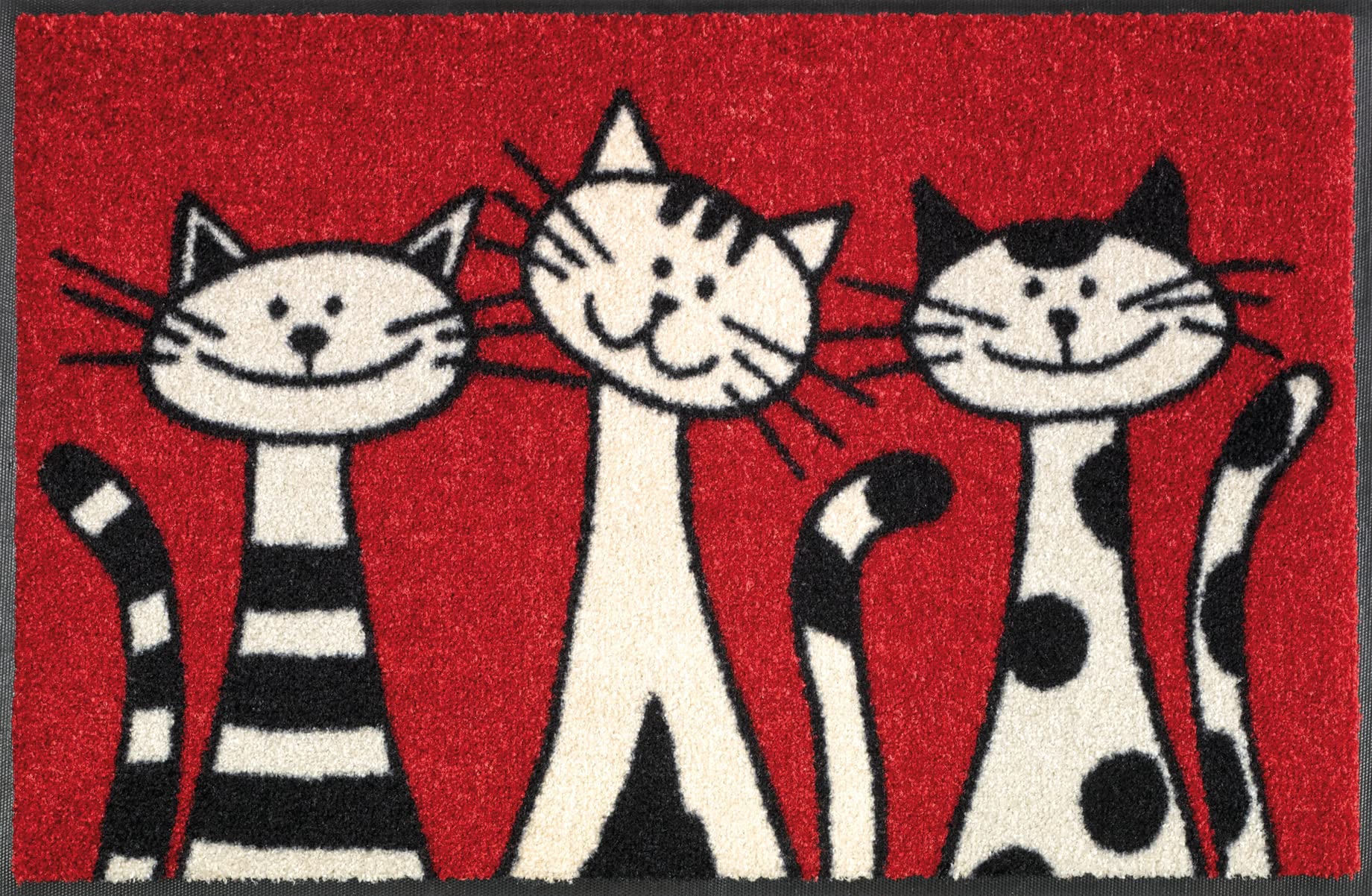 wash+dry Fußmatte, Three Cats 50x75 cm, innen und außen, waschbar