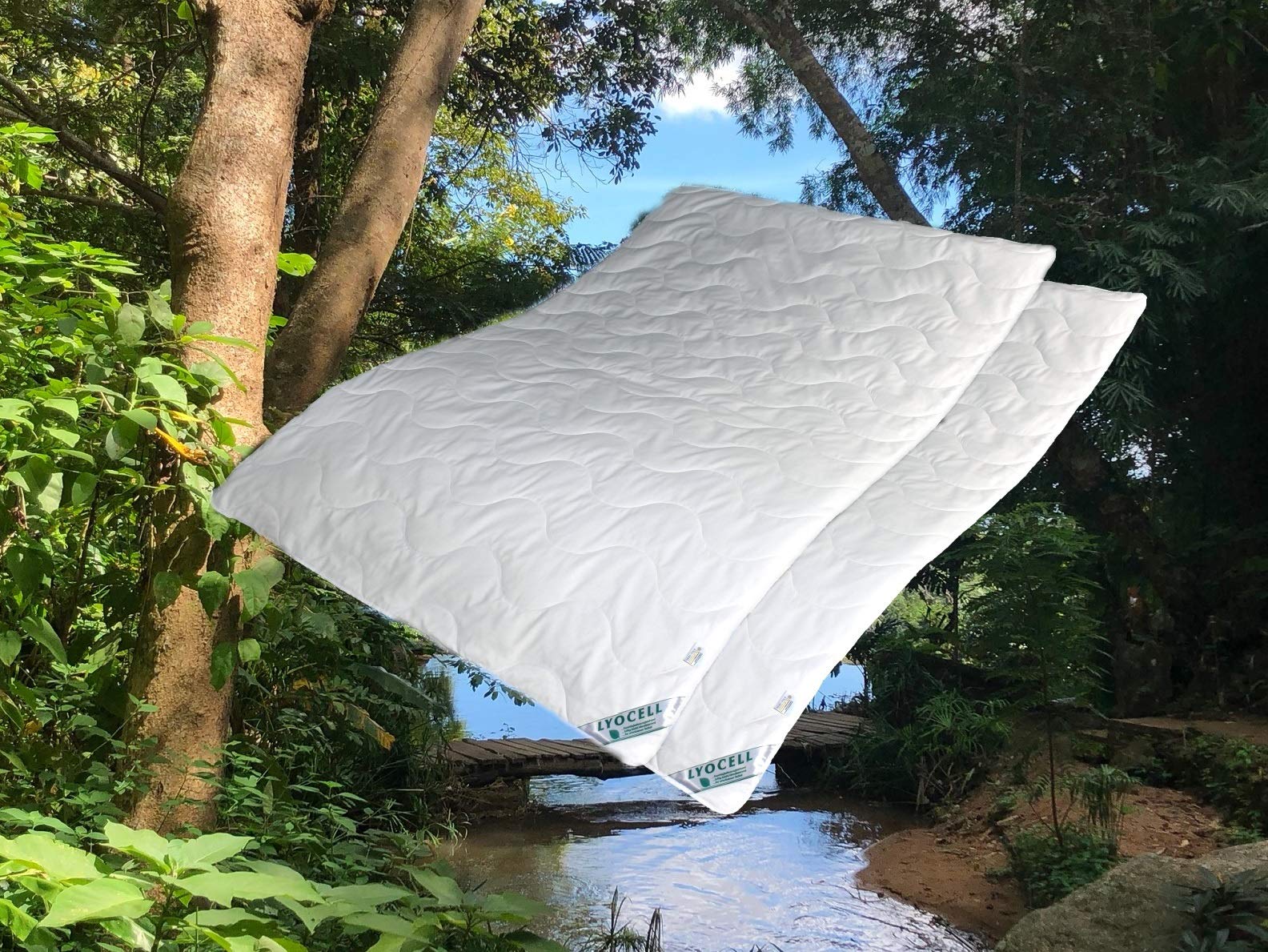 Bach's Betten Welt Lyocell Tencel 4 Jahreszeitendecke Duetto 100% Natur Oeko-Tex Neuheit (135x200 cm)