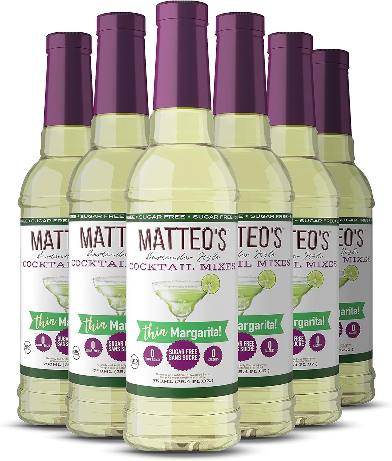 Matteo's Sugar Free Cocktail Mixes Margarita Delicious Cocktail