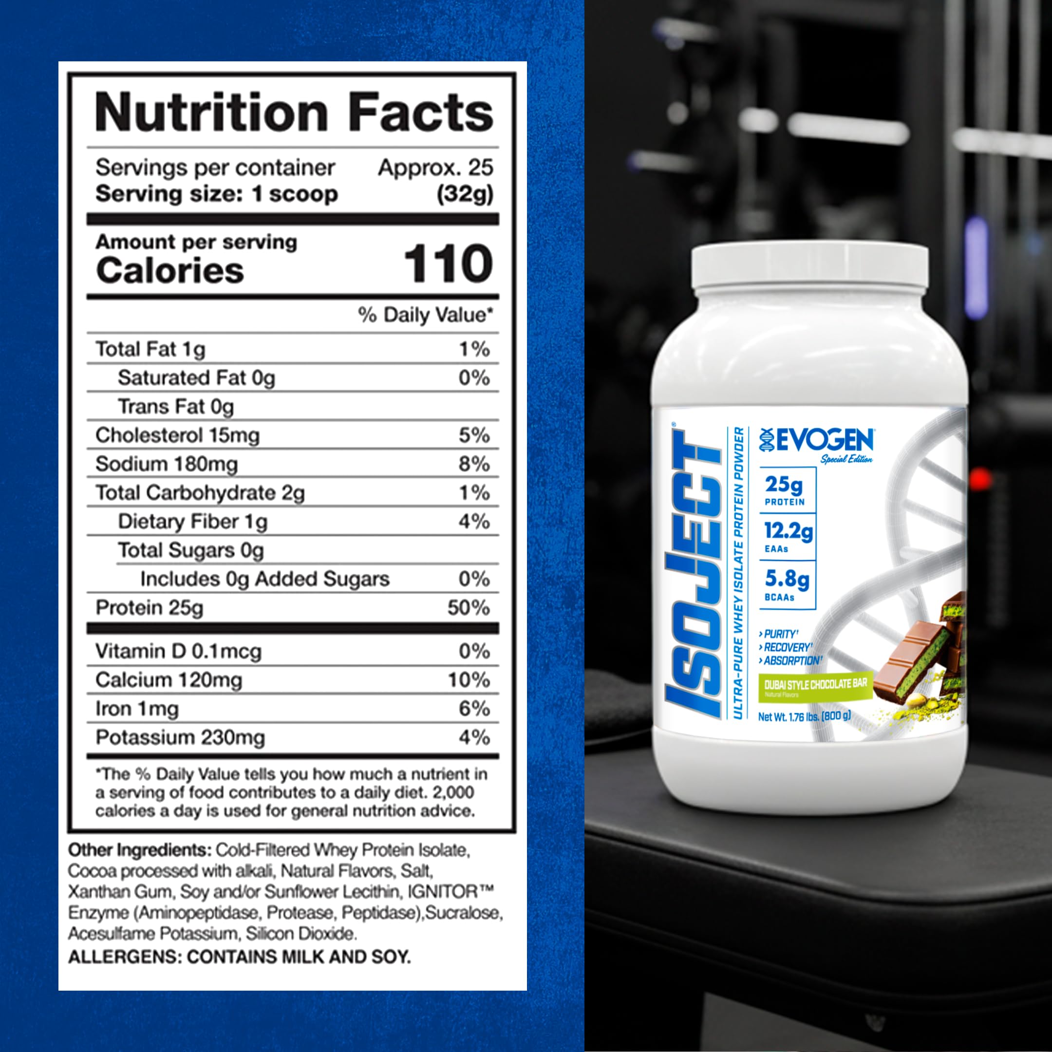 Evogen Isoject Whey Protein Powder | Dubai Chocolate Protein | 25 Servings — Amazon image 2