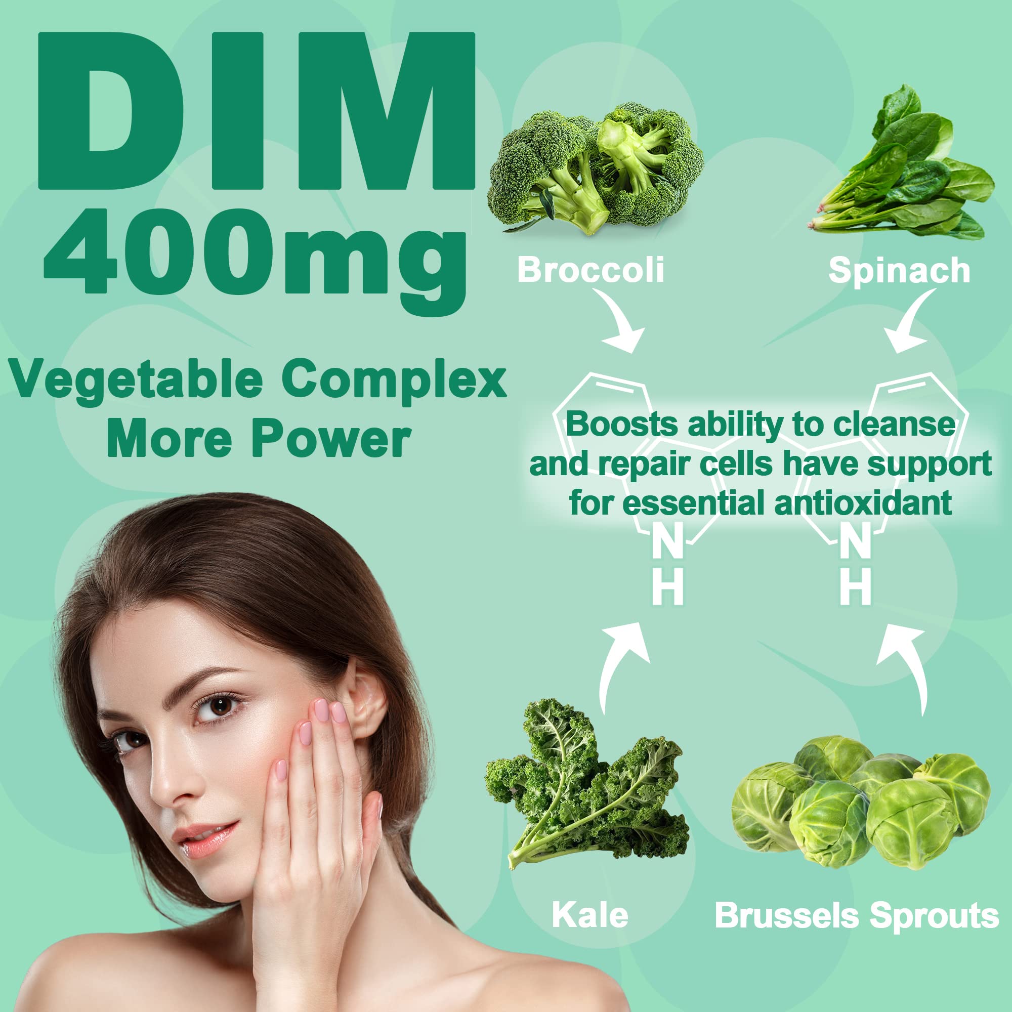 DIM Supplement Women 400mg, Estrogen Supplement for Women, Sugar Free DIM Gummies for Men & Women + Biotin, Flaxseed Oil, Burdock, Calendula, BioPerine for Hormone Balance, Menopause & Prostate 120Cts — Amazon image 8
