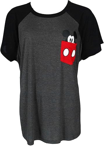 Mickey Mouse - Camiseta gris para mujer