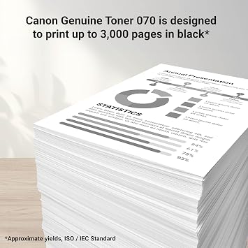 Canon Genuine 070 Black Toner Cartridge Compatible with MF465dw, MF462dw, LBP247dw, LBP246dw