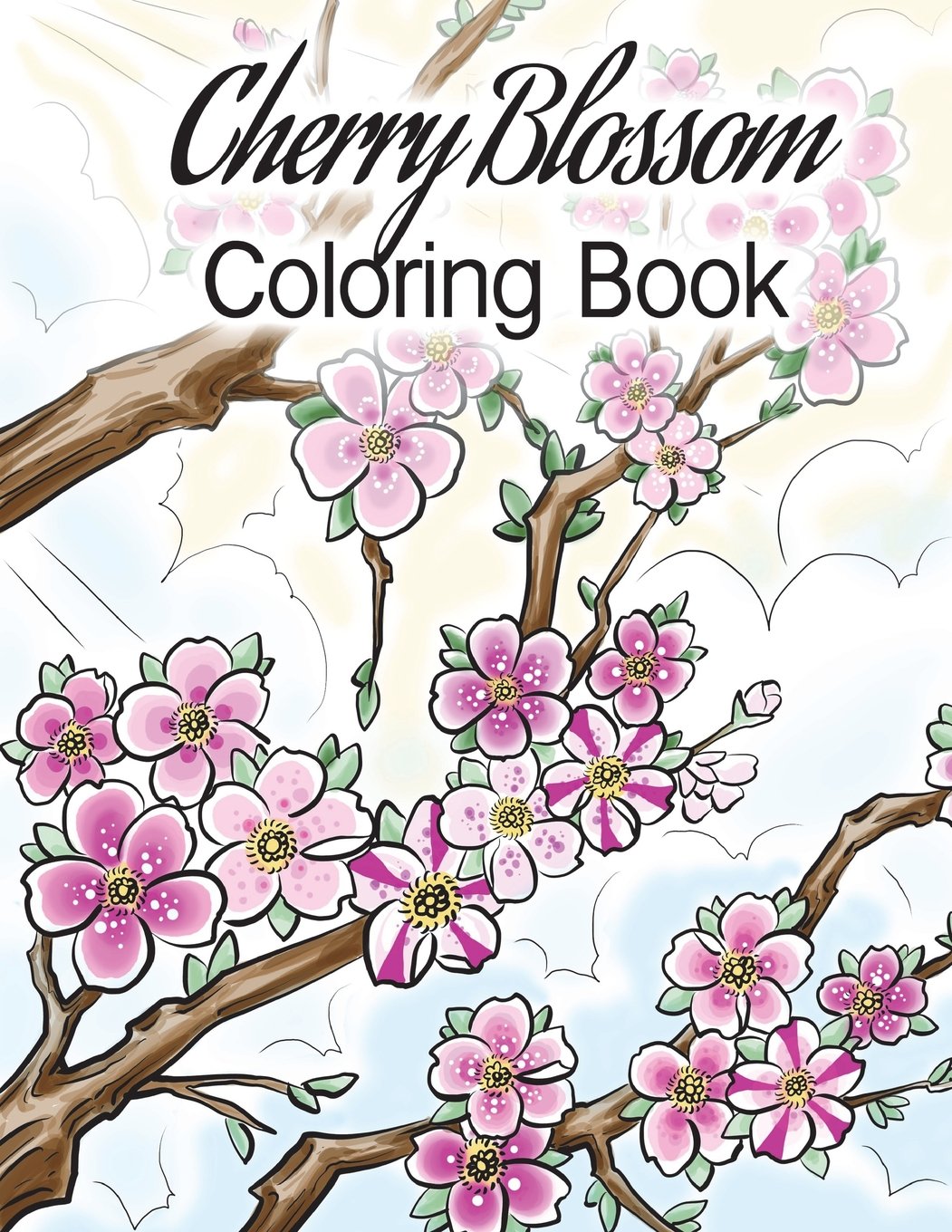 Amazon.com: Cherry Blossom Coloring Book: Cherry Blossom Coloring Book ...