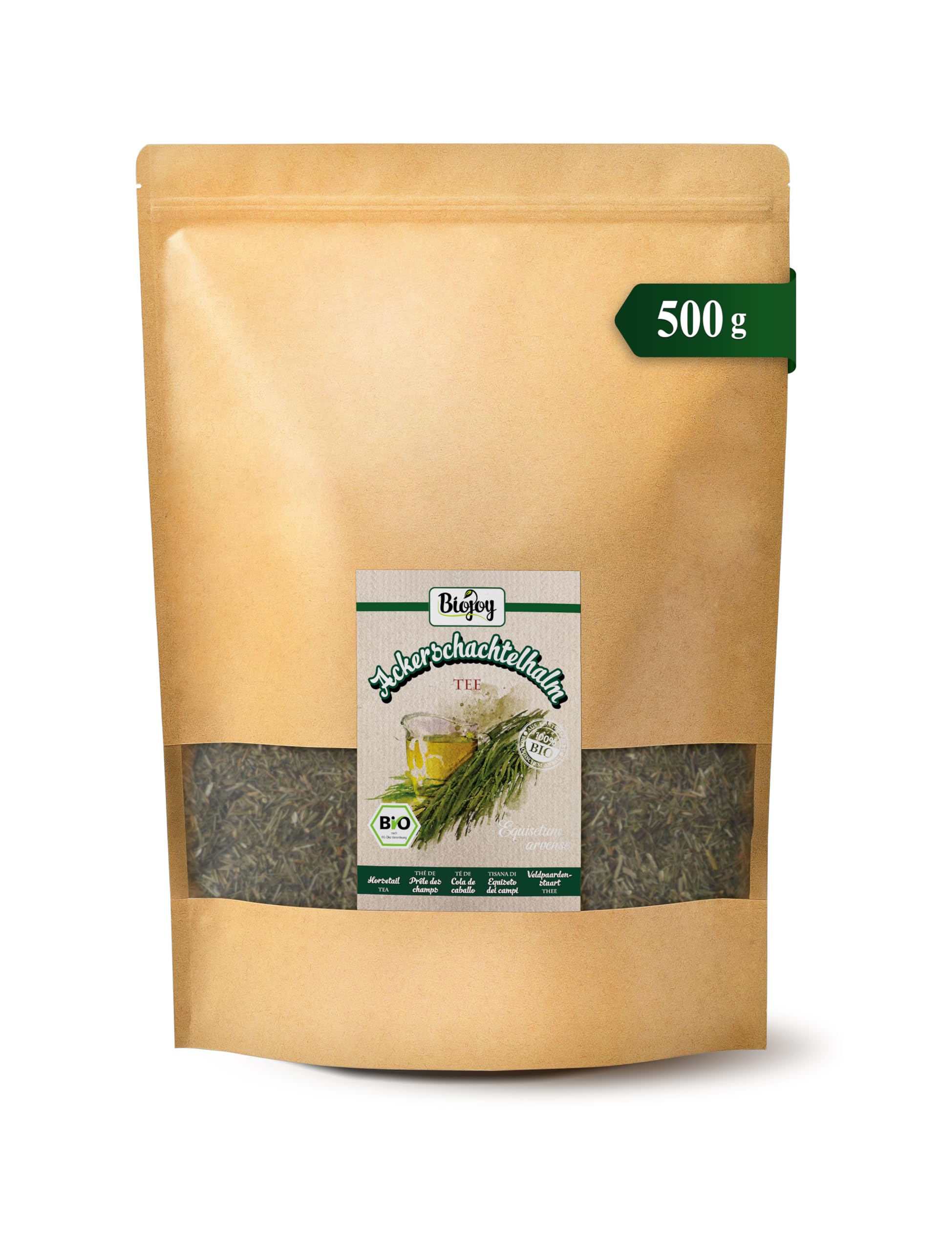 Biojoy BIO-Schachtelhalm-Tee (500 g), Schachtelhalmkraut getrocknet und geschnitten, Ackerschachtelhalm Tee (Equisetum arvense)