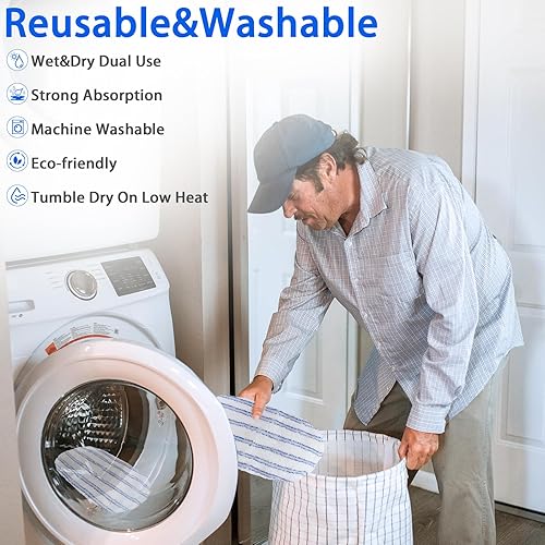 Miniatura 4 de Almohadillas de repuesto de cabezal de fregona de microfibra compatibles con mopa de fibra ultrafina O-Cedar 'N More y todos los cabezales de