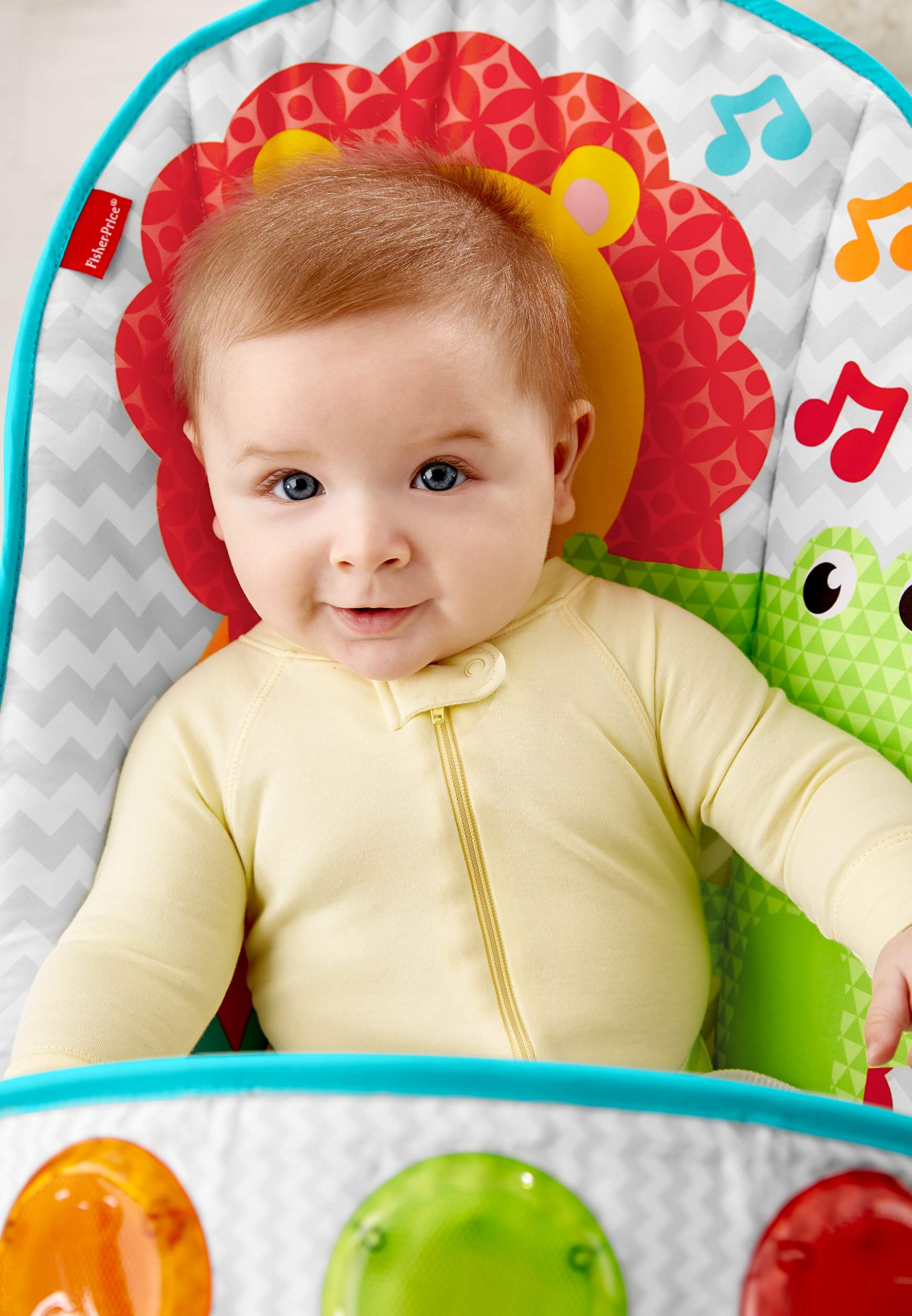 Buy FisherPrice Kick and Play Musical Bouncer, Newborn Baby Bouncer and Chair with Removable