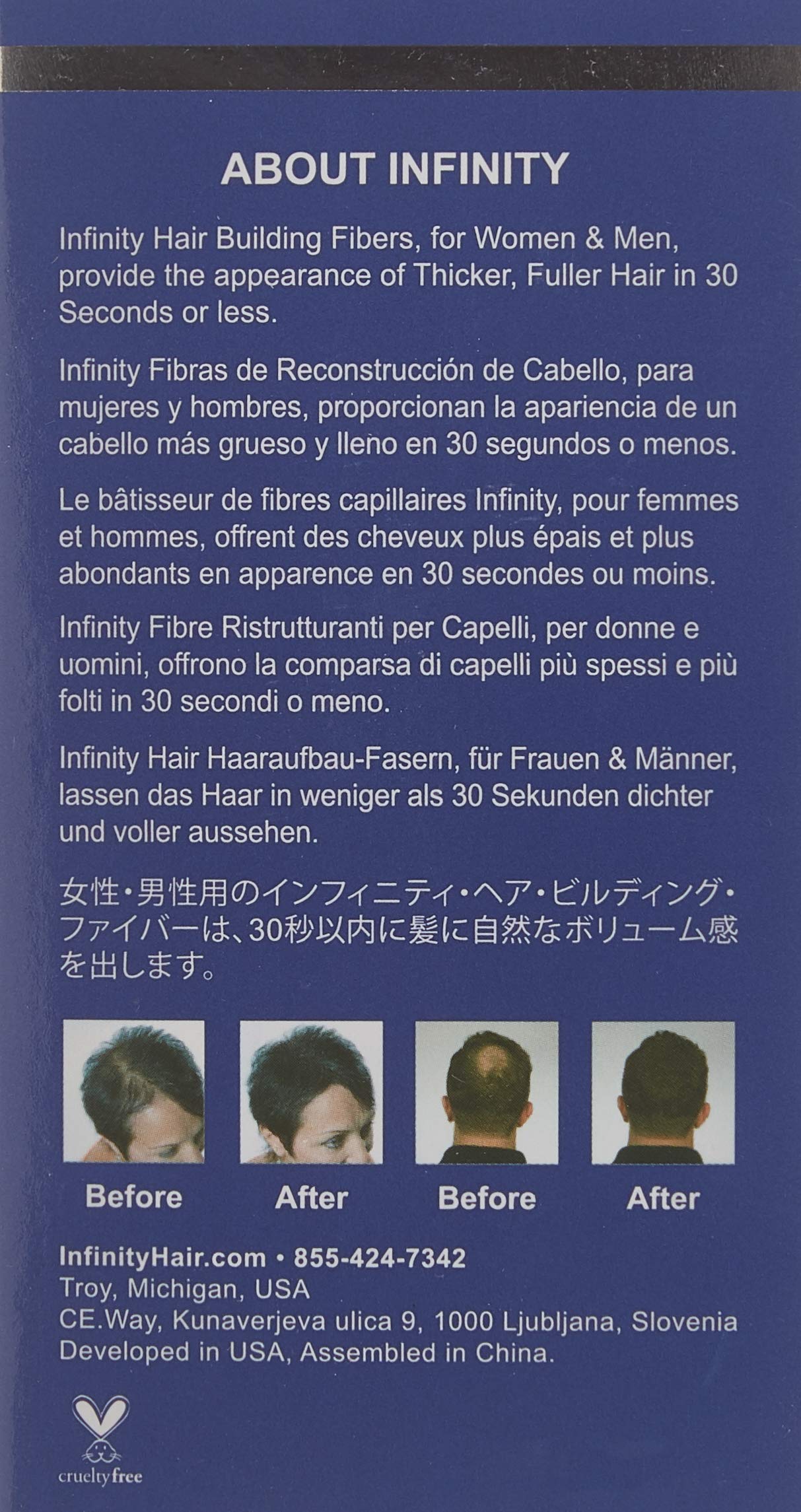 Infinity Hair Fiber Hair Loss Concealer Hair Thickening Fiber for