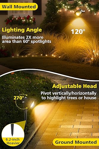 Miniatura 4 de T-SUN Iluminación exterior del atardecer al amanecer, luces de poste de bandera con fotocélula de encendido y apagado automático, impermeables, LED