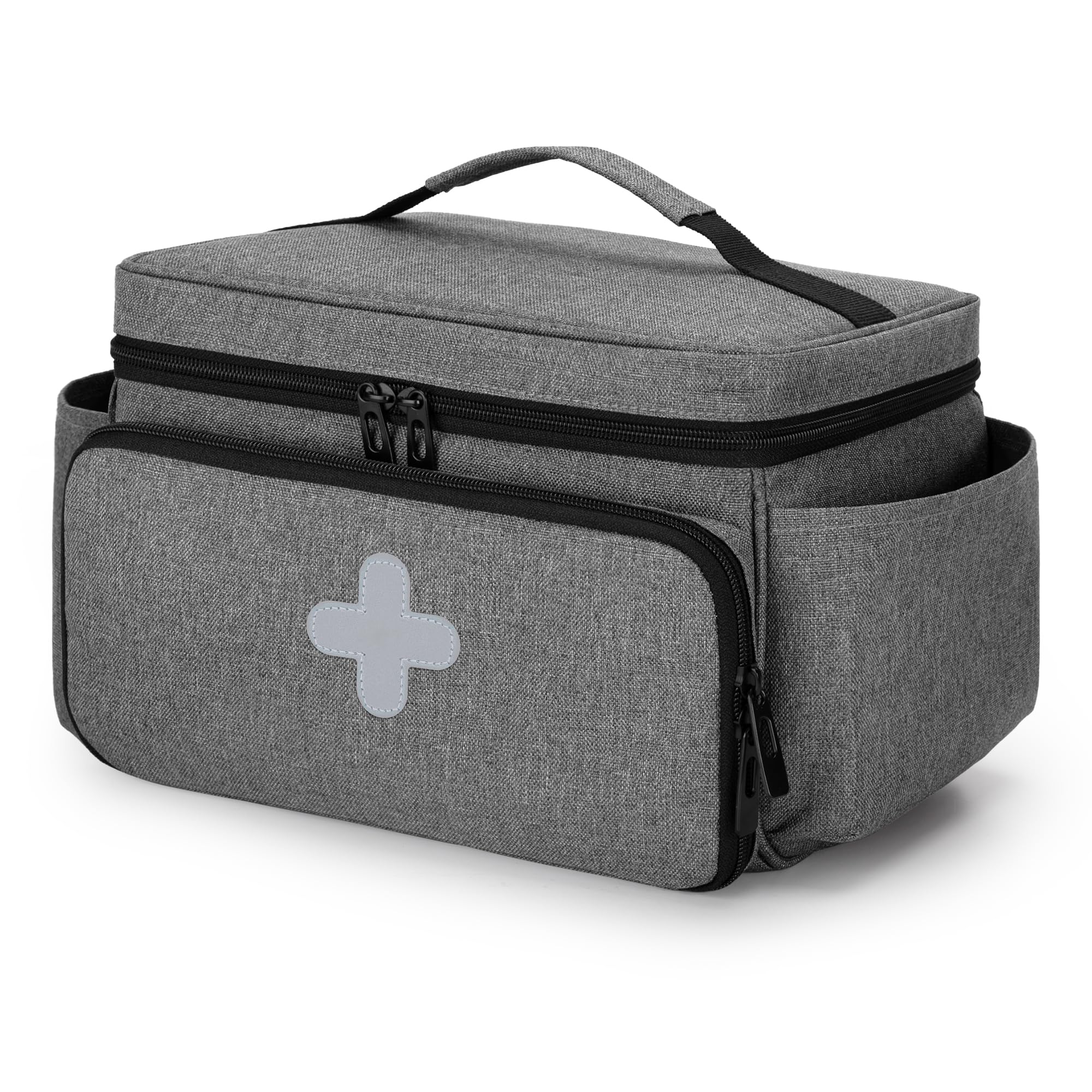 CURMIO Borsa per forniture mediche, borsa sanitaria portatile per infermieri, medici, fisioterapisti, personale per visite a domicilio, solo borsa, in attesa di brevetto, Grigio