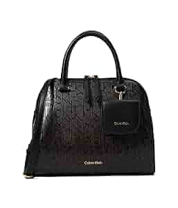 Calvin Klein Geeta Signature Satchel バッグ カジュアル