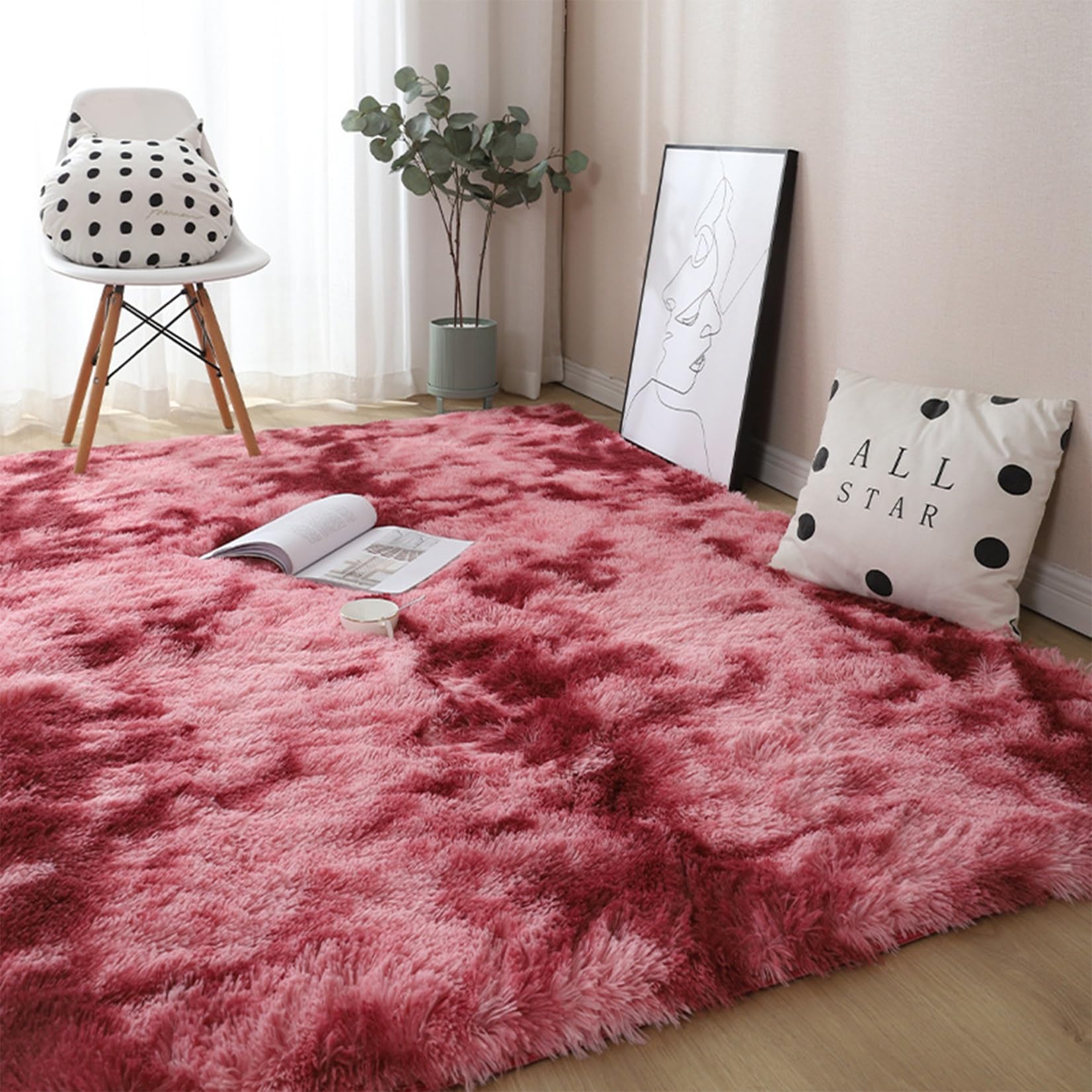 XUEDNGM Tapis Décoratif Tapis de Salon 170 x 190 cm Dessous Antidérapant, Lavable à 30 Degrés, Super Doux Tapis Moelleux de Salon Tapis Poil Long Unicolore pour Salon, Chambre, Rose XUEDNGM Tapis Décoratif Tapis de Salon 170 x 190 cm Dessous Antidérapant, Lavable à 30 Degrés, Super Doux Tapis Moelleux de Salon Tapis Poil Long Unicolore pour Salon, Chambre, Rose