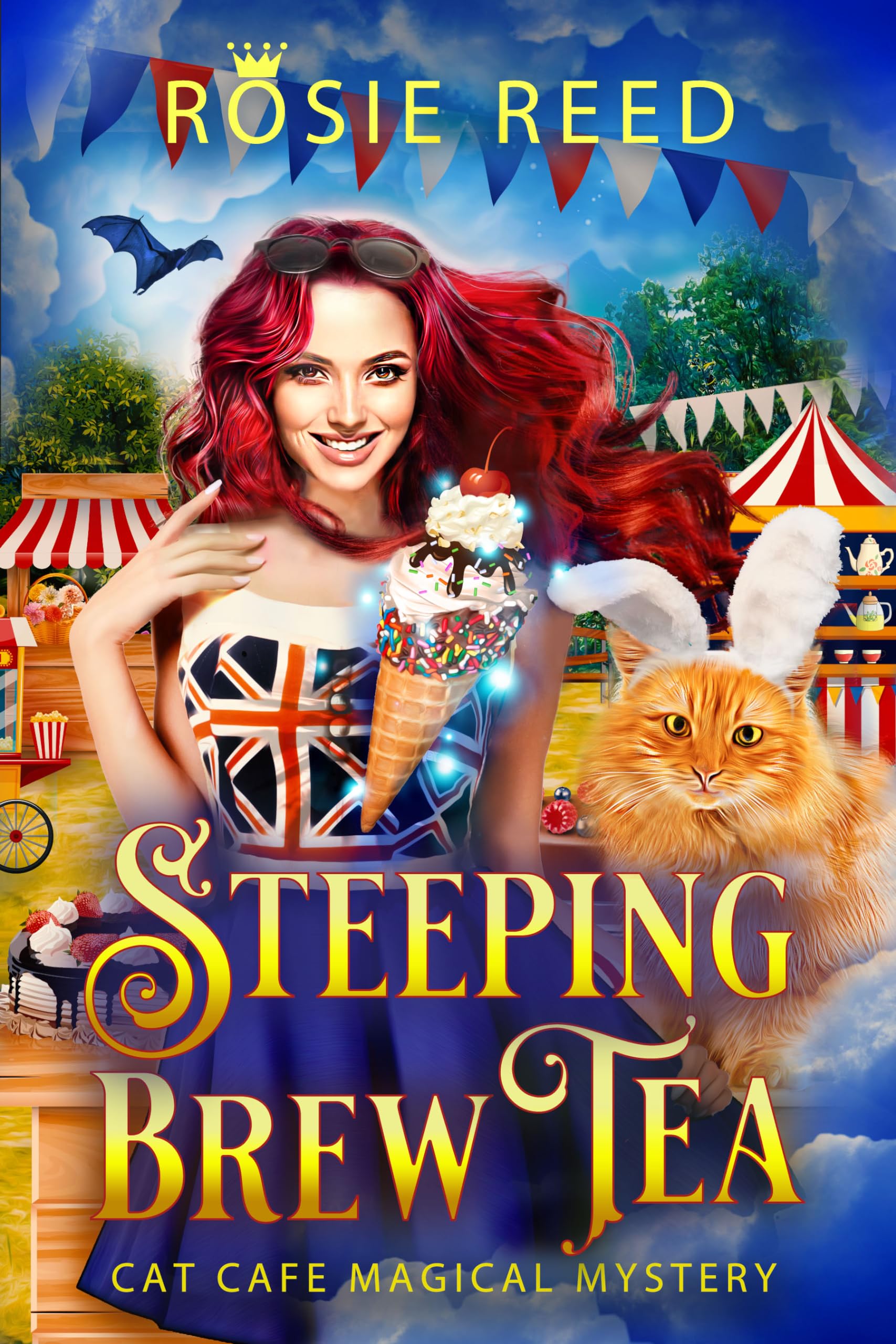 Steeping Brew Tea: A Paranormal Cozy Mystery (Cat Cafe Magical Mystery Book 3)