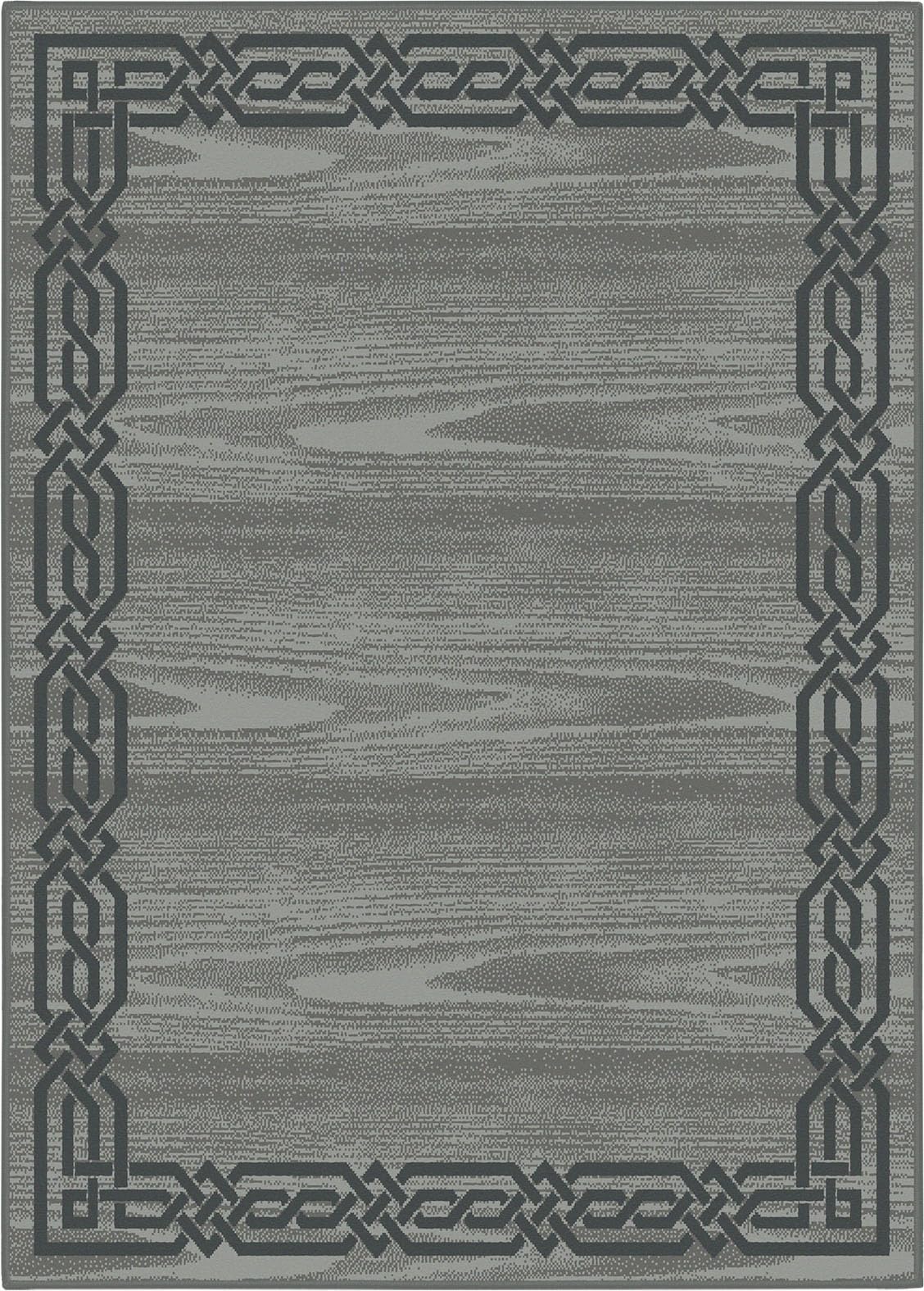 SrS Rugs® Luna Collection, Living Room Rugs, Hallway Runners, with Soft Smooth 8mm Pile. Contemporary Designs. Multi Colours, 3 Sizes (Chain Borders Grey, 80cm x 150cm)