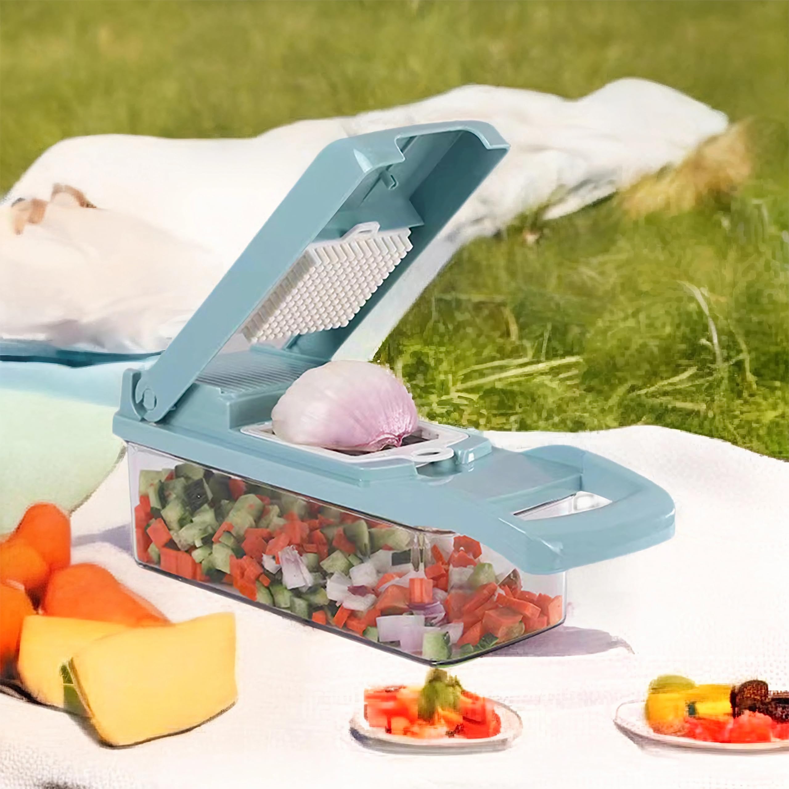 Amazon.co.jp: 究極の野菜カッター: 11イン1 多機能チョッパー 容器