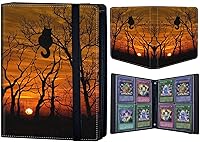 Vista 33 de Carpeta para tarjetas coleccionables de 4 bolsillos, 160 tarjetas, libro con banda elástica que se adapta a la mayoría de tarjetas