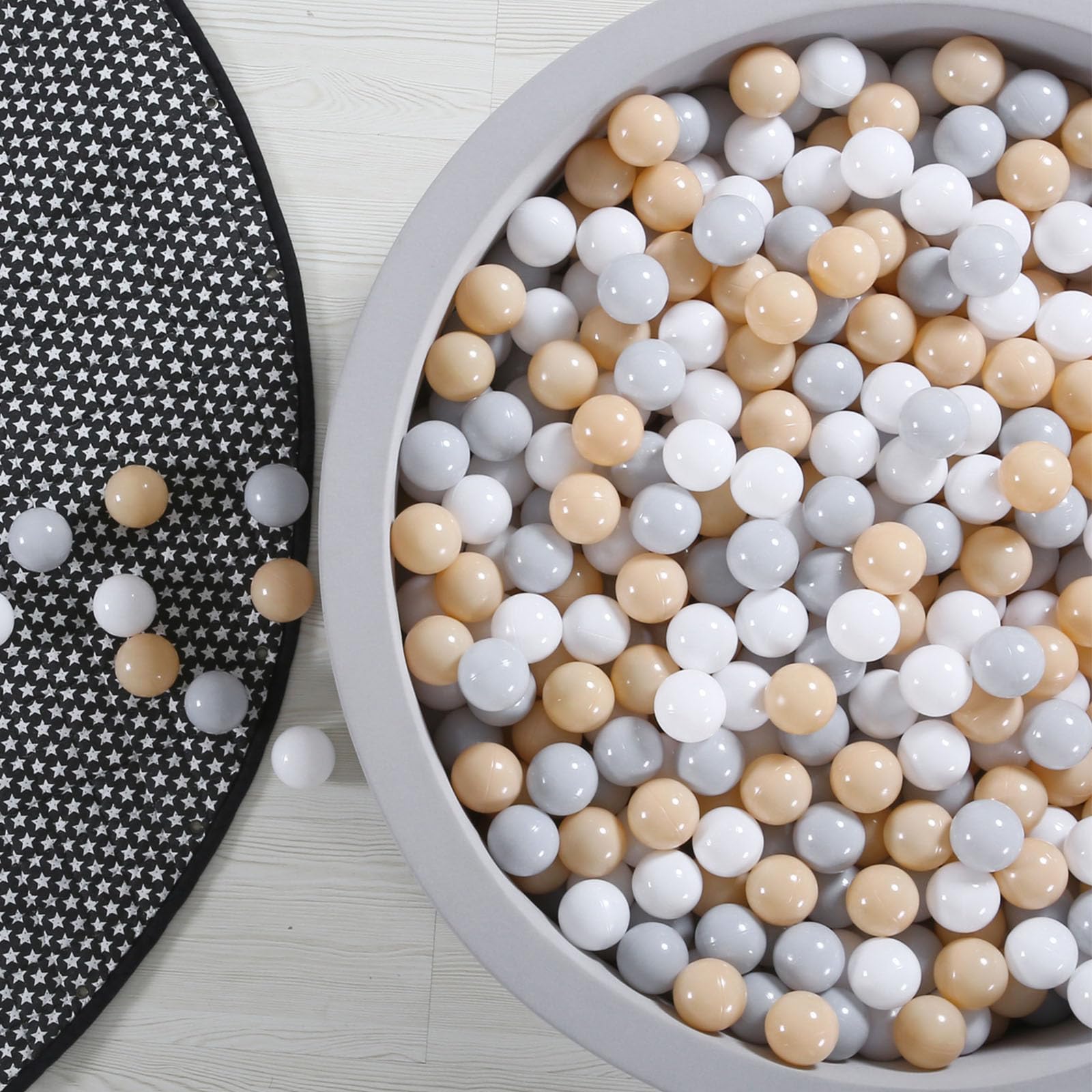 GOGOSO Ball Pit Balls for Toddler,Plastics Balls for Kids1 2 3 4 5 6 Baby Ballpit 50 100 200 300 400 500 1000