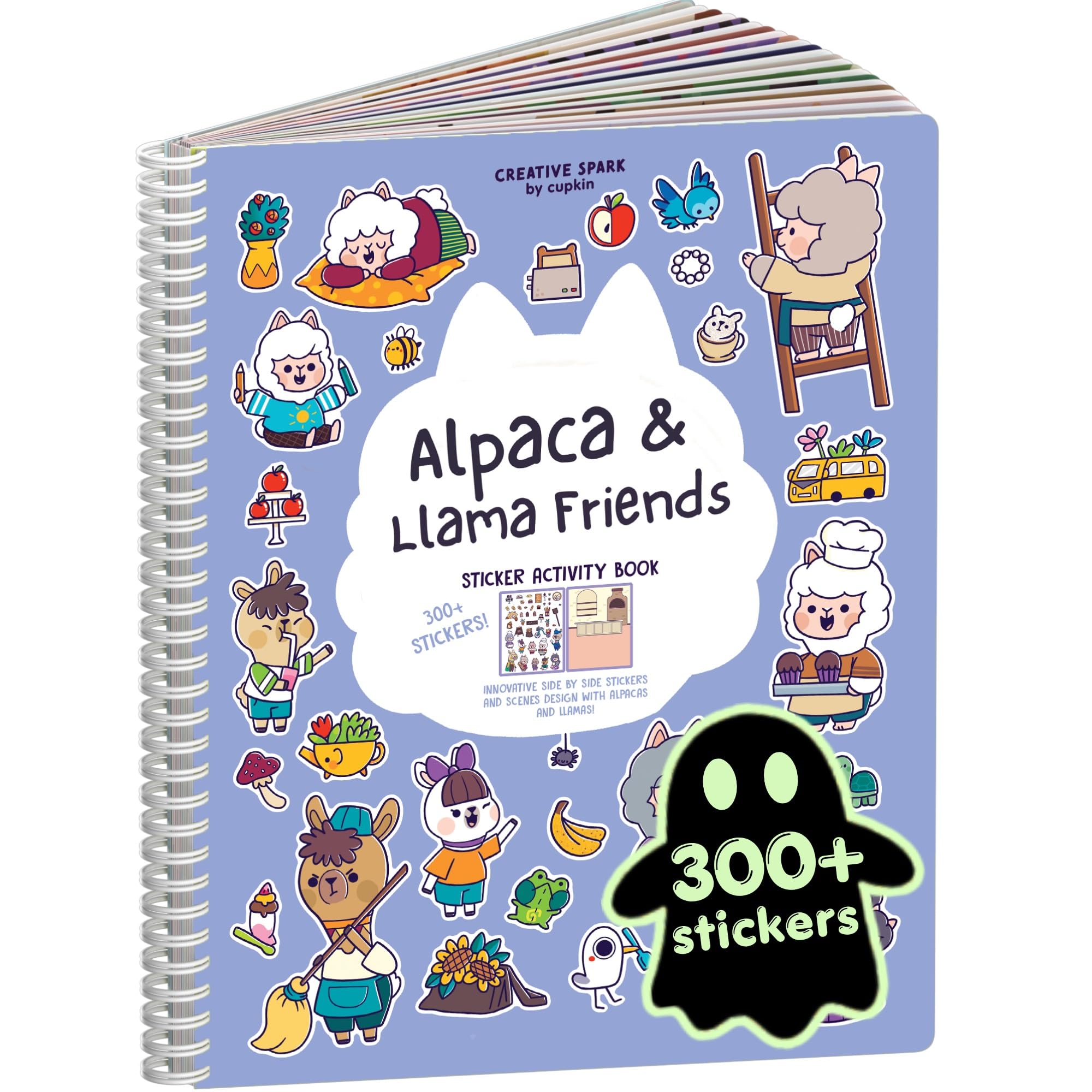 Cupkin Llama Alpaca Coloring &amp; Sticker Activity Book | 300+ Stickers
