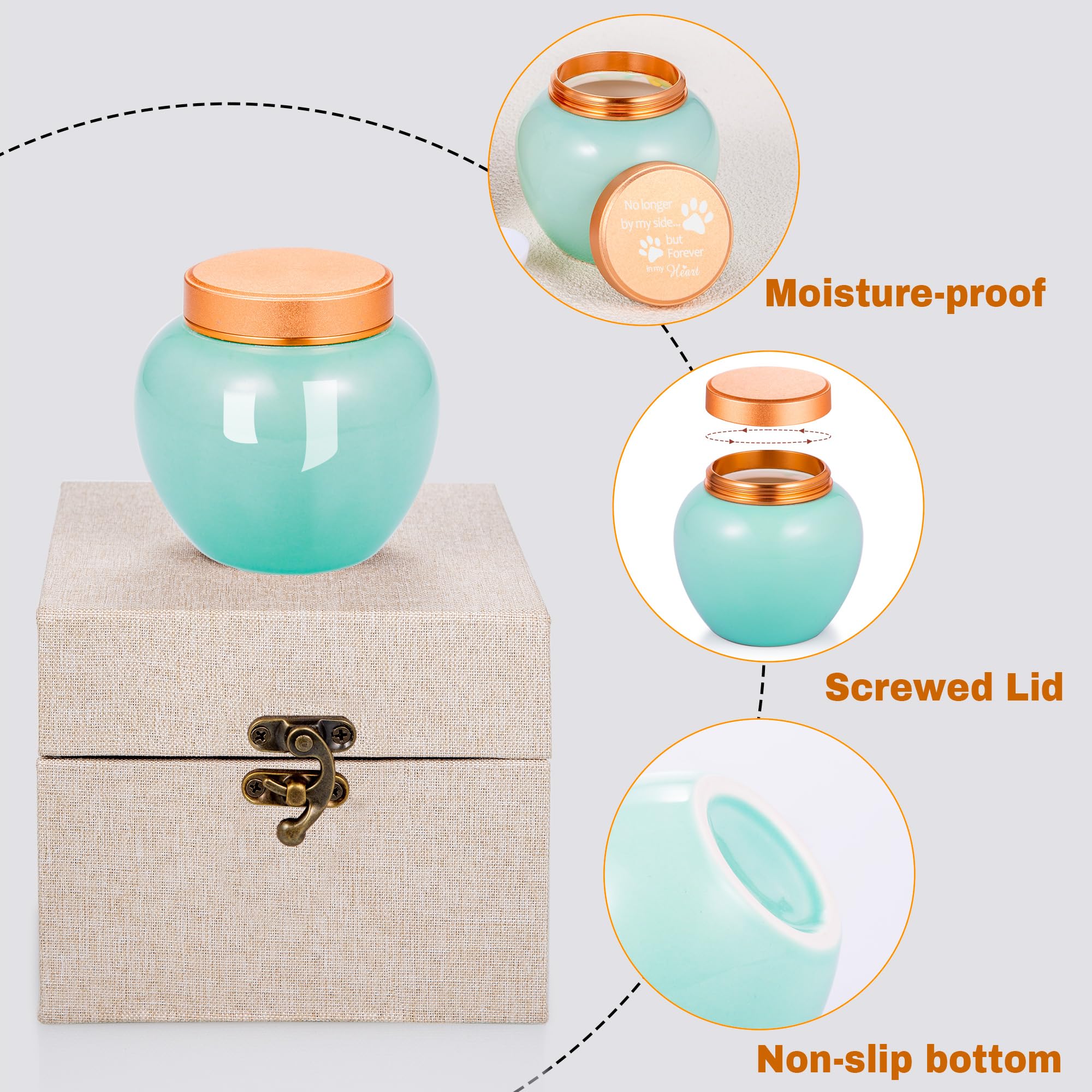 Small Keepsake Urns for Ashes, Decorative Funeral Memorial Urn, No Longer by my Side - Image 3