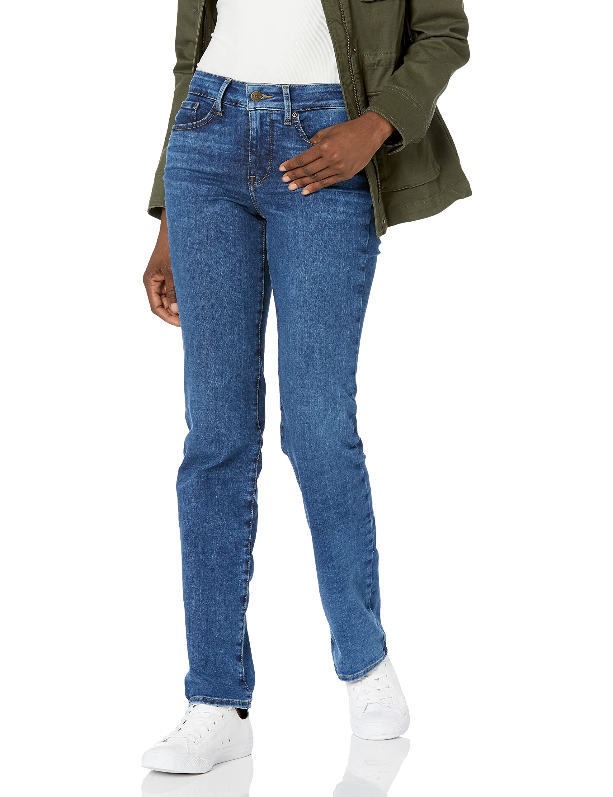 NYDJ womens Marilyn Straight Denim jeans, Black Bdm, 12 US — view 71