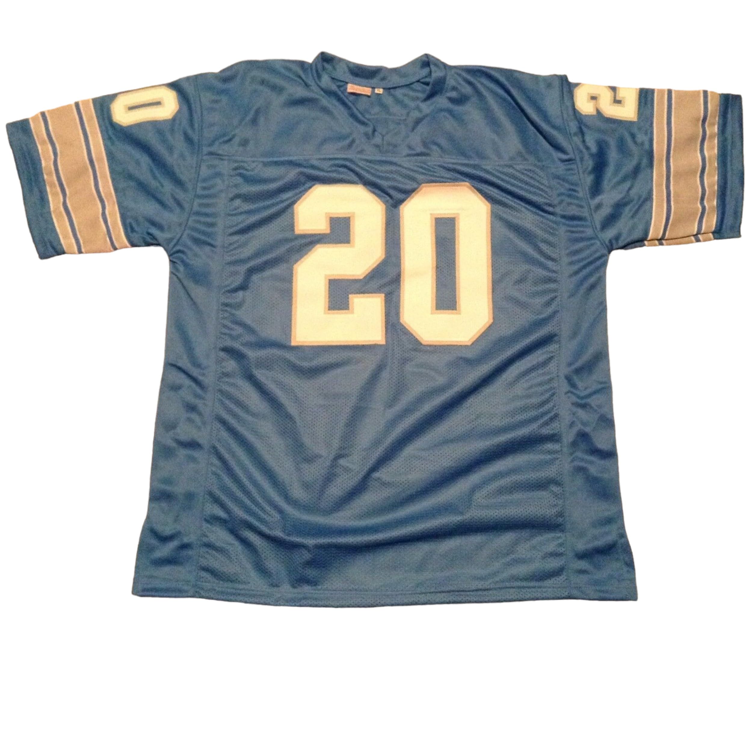 Generic Billy Sims Blue Jersey Stitched Custom Football New No Brand/Logos (US, Alpha, Medium, Regular, Regular, Blue)