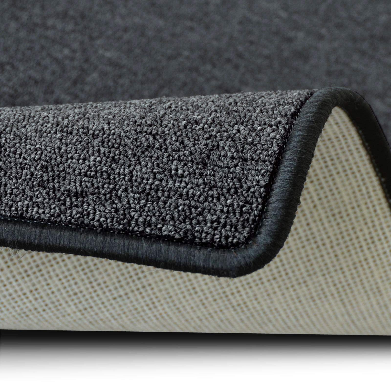 Floordirekt Teppich London | Wohnteppich oder Läufer für Küche, Flur und Wohnraum | Strapazierfähig & pflegeleicht | 11 Farben & viele Größen (200 x 200 cm, Anthrazit 77)