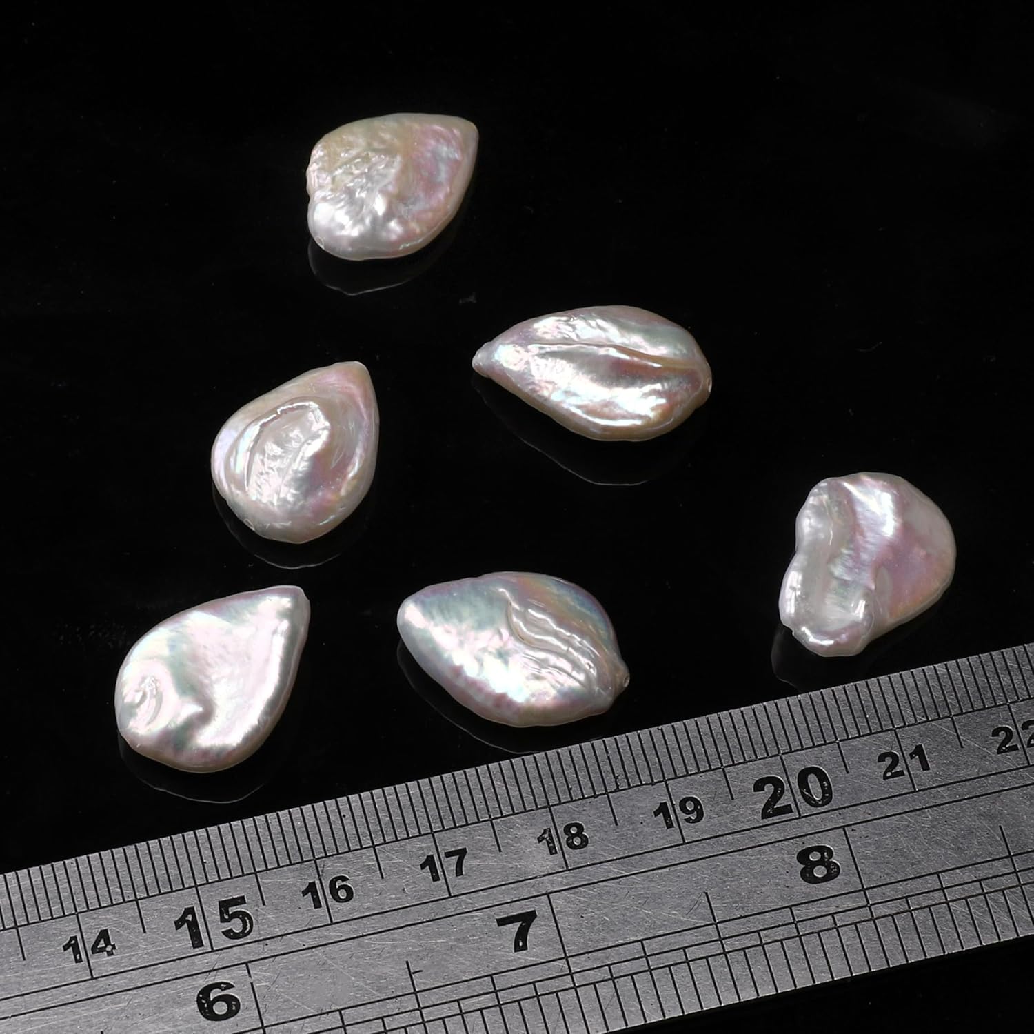 Natural Irregular Waterdrop Freshwater Pearl Beads 17-20mm 6pcs Baroque Cultured Loose Gemstone Beads for DIY Jewelry Making - Image 5