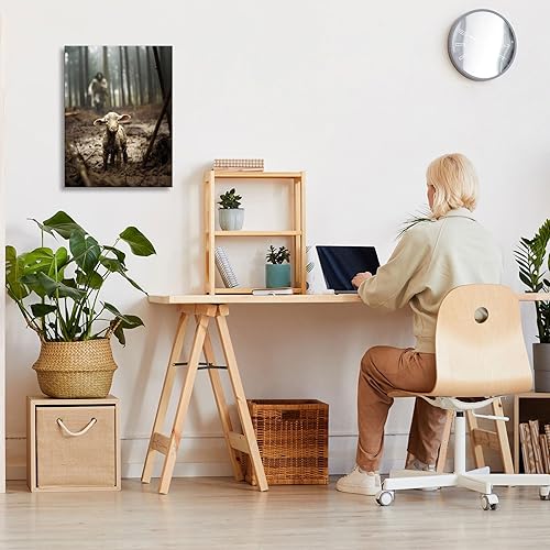 Miniatura 4 de Lienzo de Jesús y cordero para pared, diseño de Jesús corriendo después del cordero perdido, lienzo impreso en lienzo cristiano cordero de Dios,