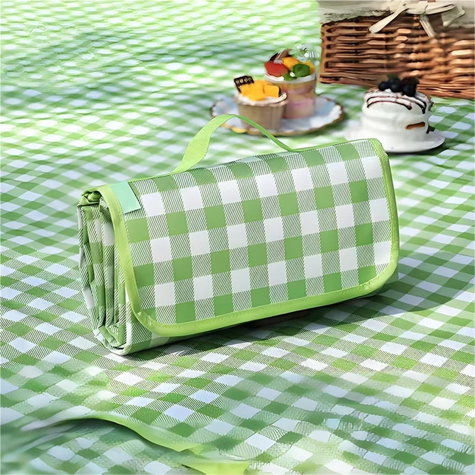 Tappetino da spiaggia per picnic all'aperto, impermeabile, resistente alla sabbia, portatile, per campeggio e viaggi, ideale per picnic, festival e attività all'aperto