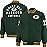 Ultra Game NFL Official Adults Classic Varsity Coaches Jacket Coat - Unisex, Green Bay Packers, Team Color, Small